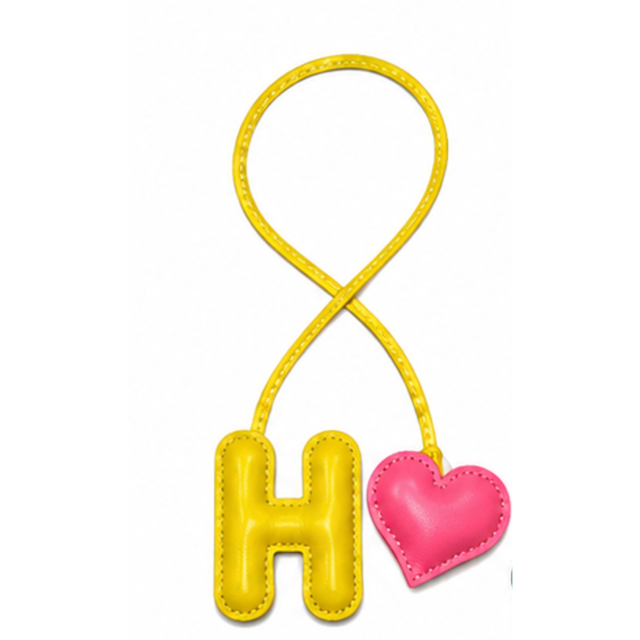 Initial w/ Heart Bag Charms