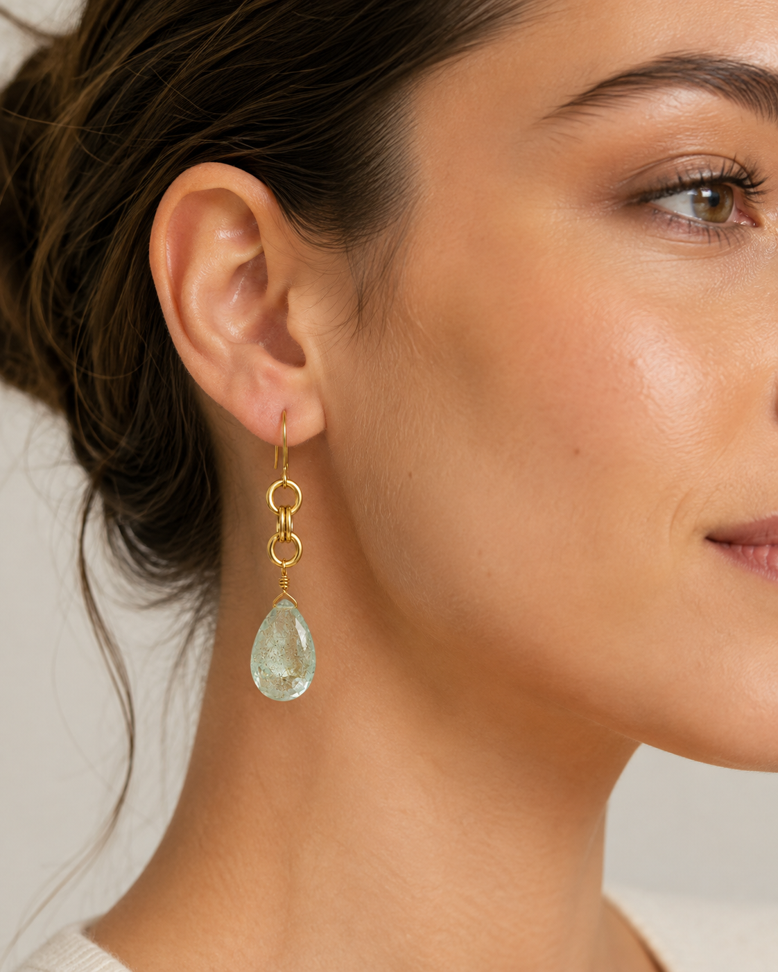 Pear Shape Earring On French Wire