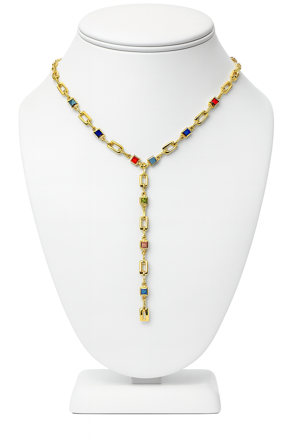 The Prism Link Y-Necklace- 18K Gold Waterproof