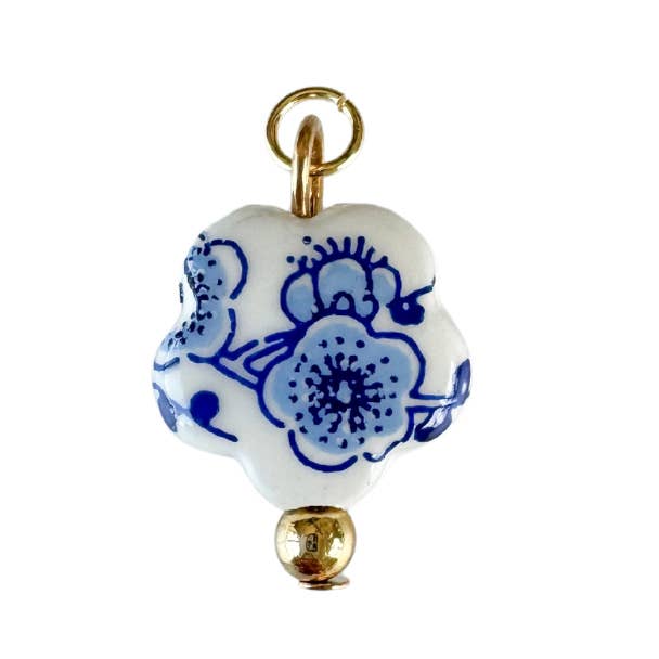 Vintage Flower Charm For Charm Necklace & Bracelet