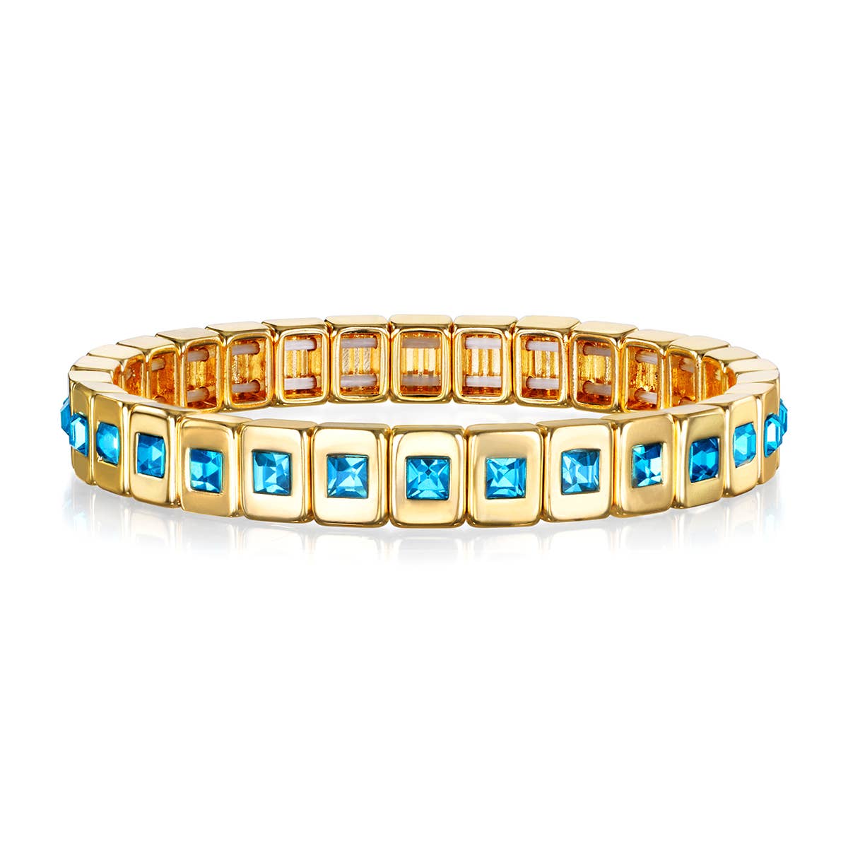 Sparkle Tile Bracelet-Blue
