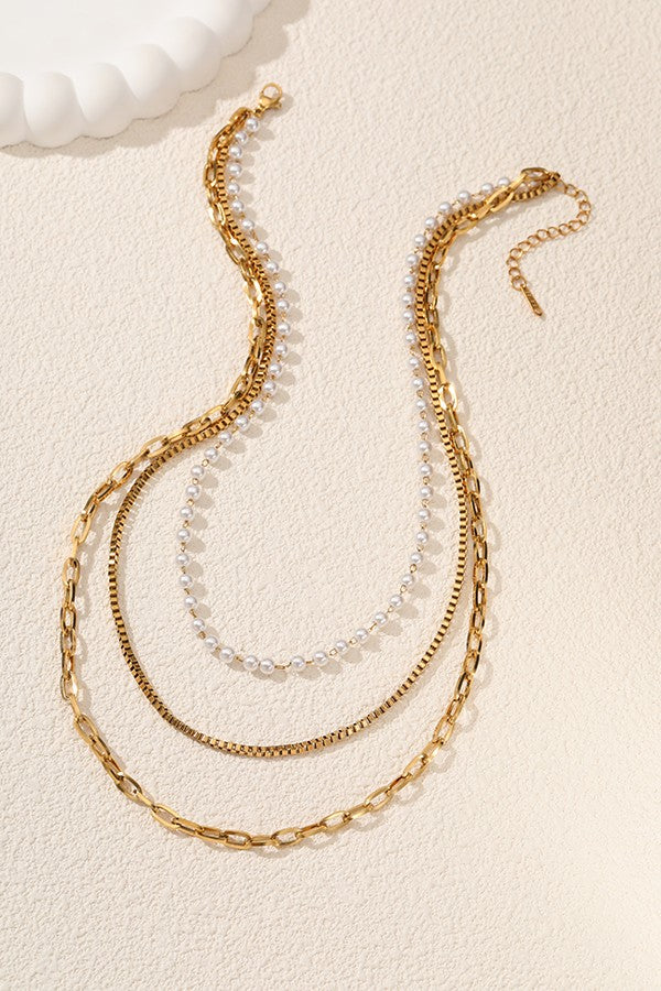 Pearl Stacked Necklace