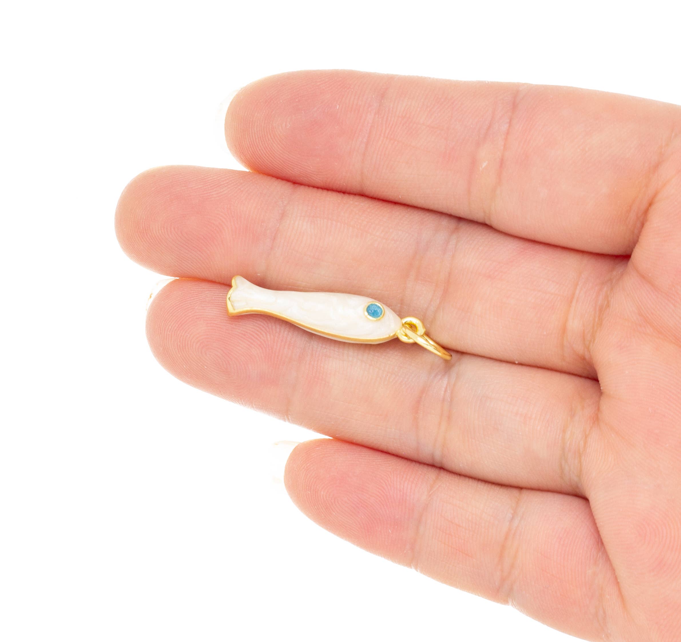 Gold Colorful Fish Charm