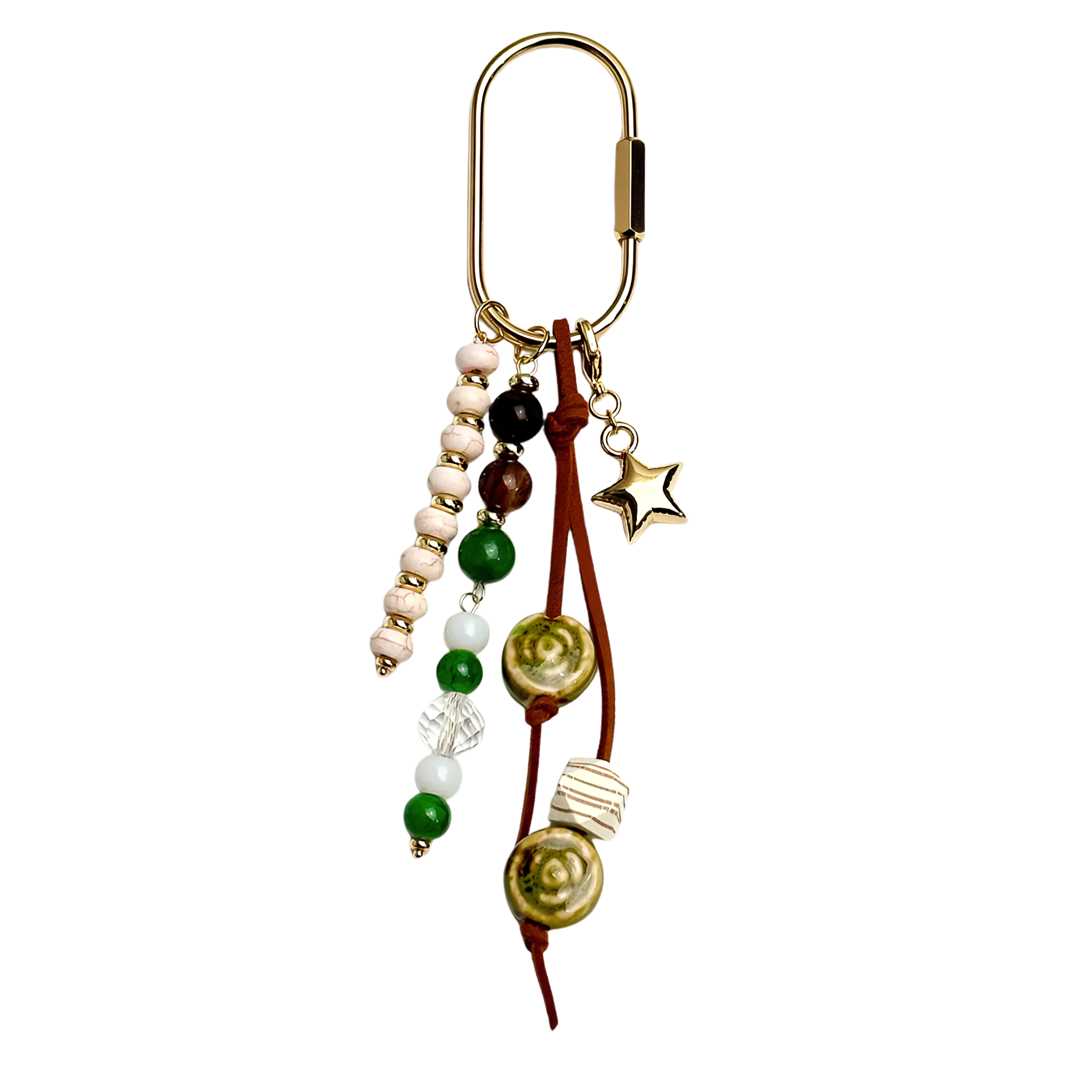 Creative Shell Heart Beaded Bag Charm