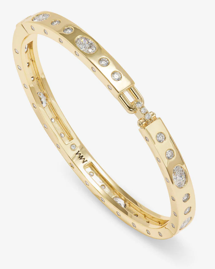 Ashley Sunset Lock Cuff 6mm - Gold