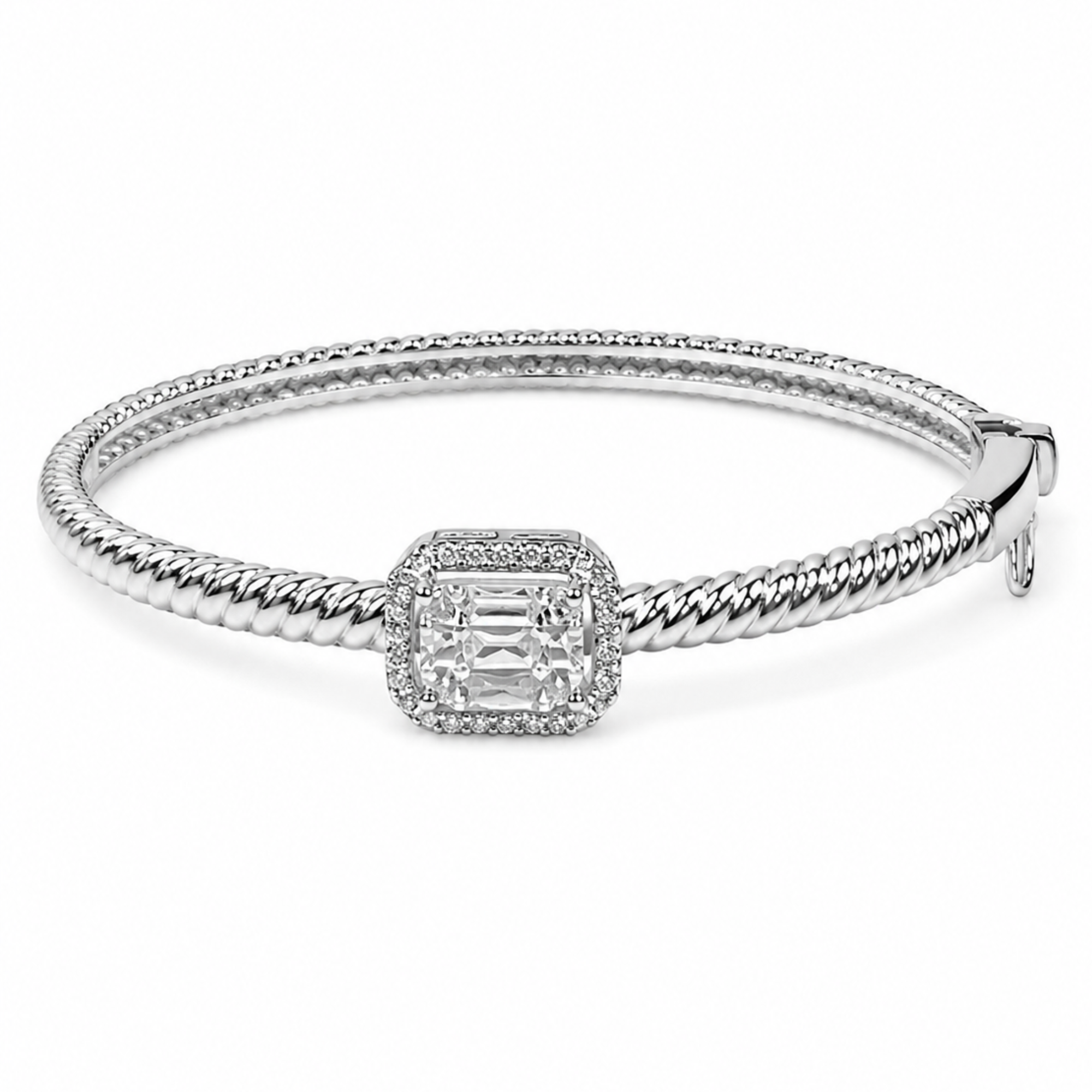 Square cz bangle