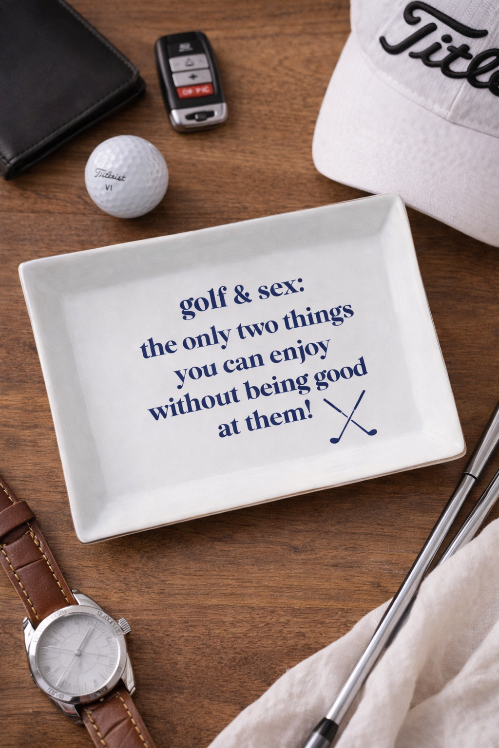 Ceramic Tray - Golf and Sex