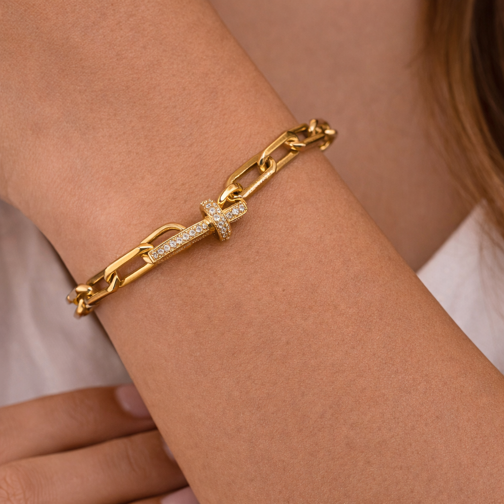 Golden Vault Toggle Bracelet