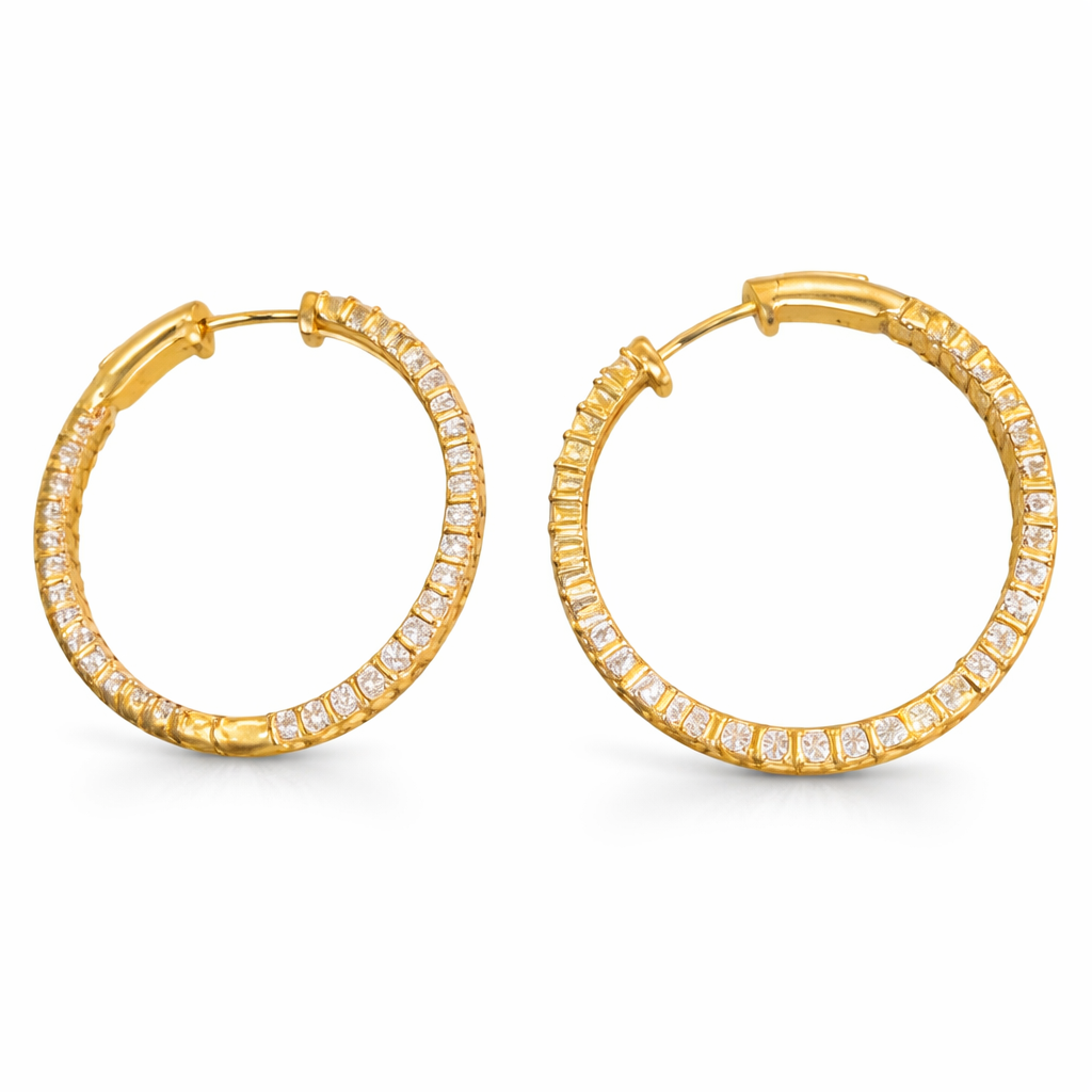 Ice Ice baby Hoops - Sterling Silver