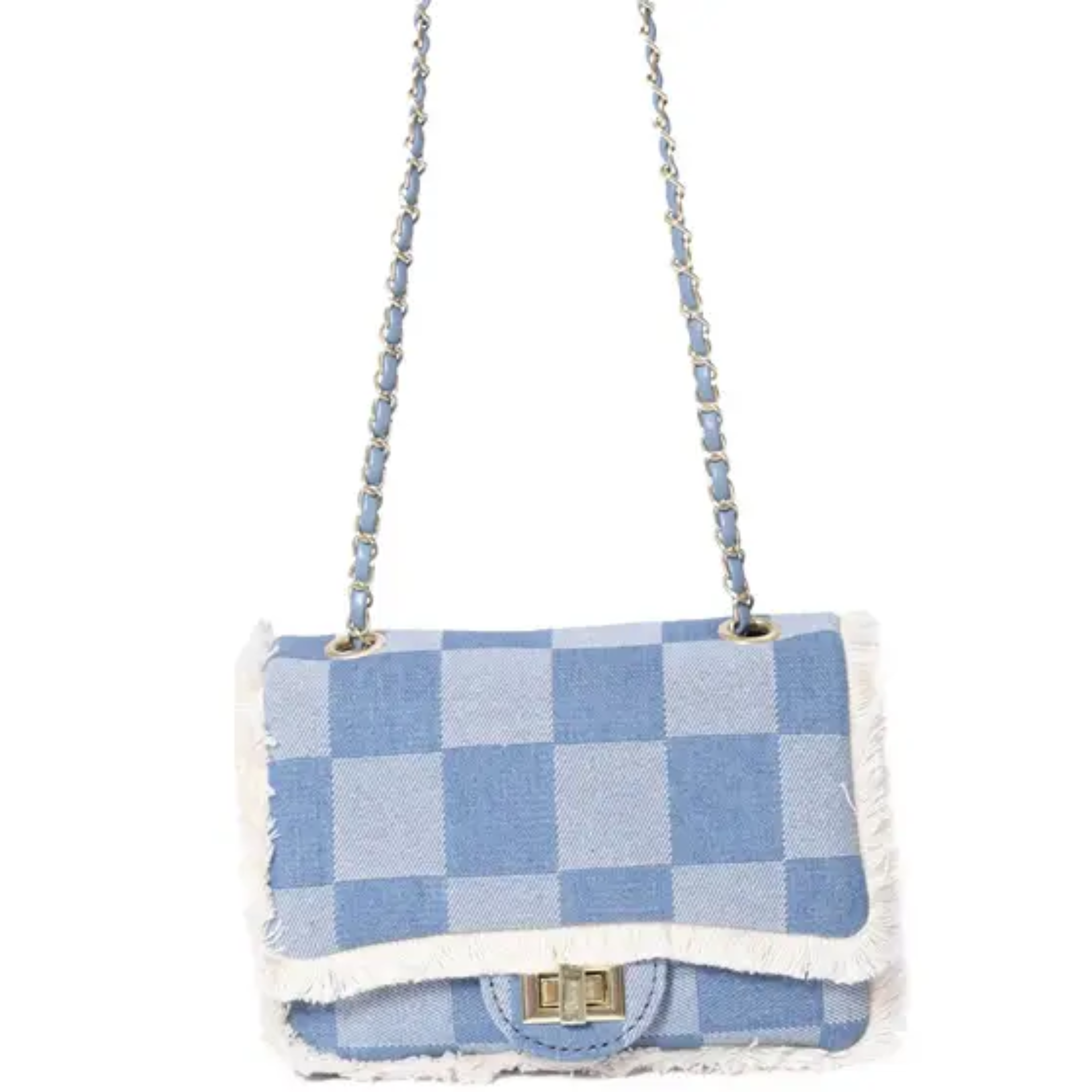 Ladies Denim Jeans Blue Cross Body Bag Handbag