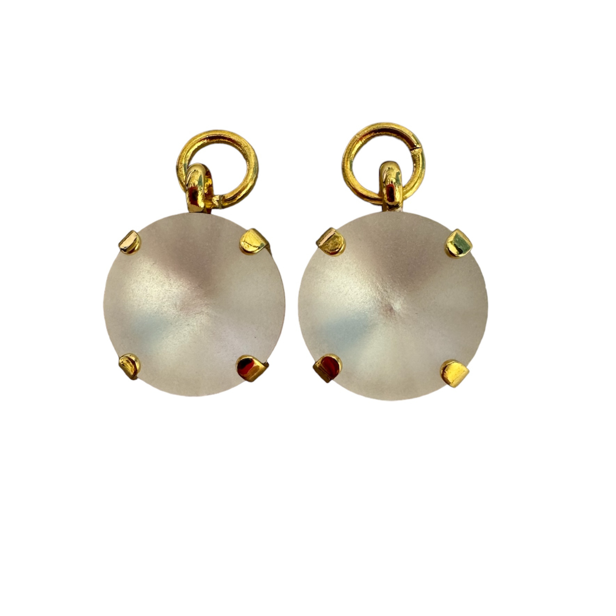 White matte crystal charm - Let's Bag It