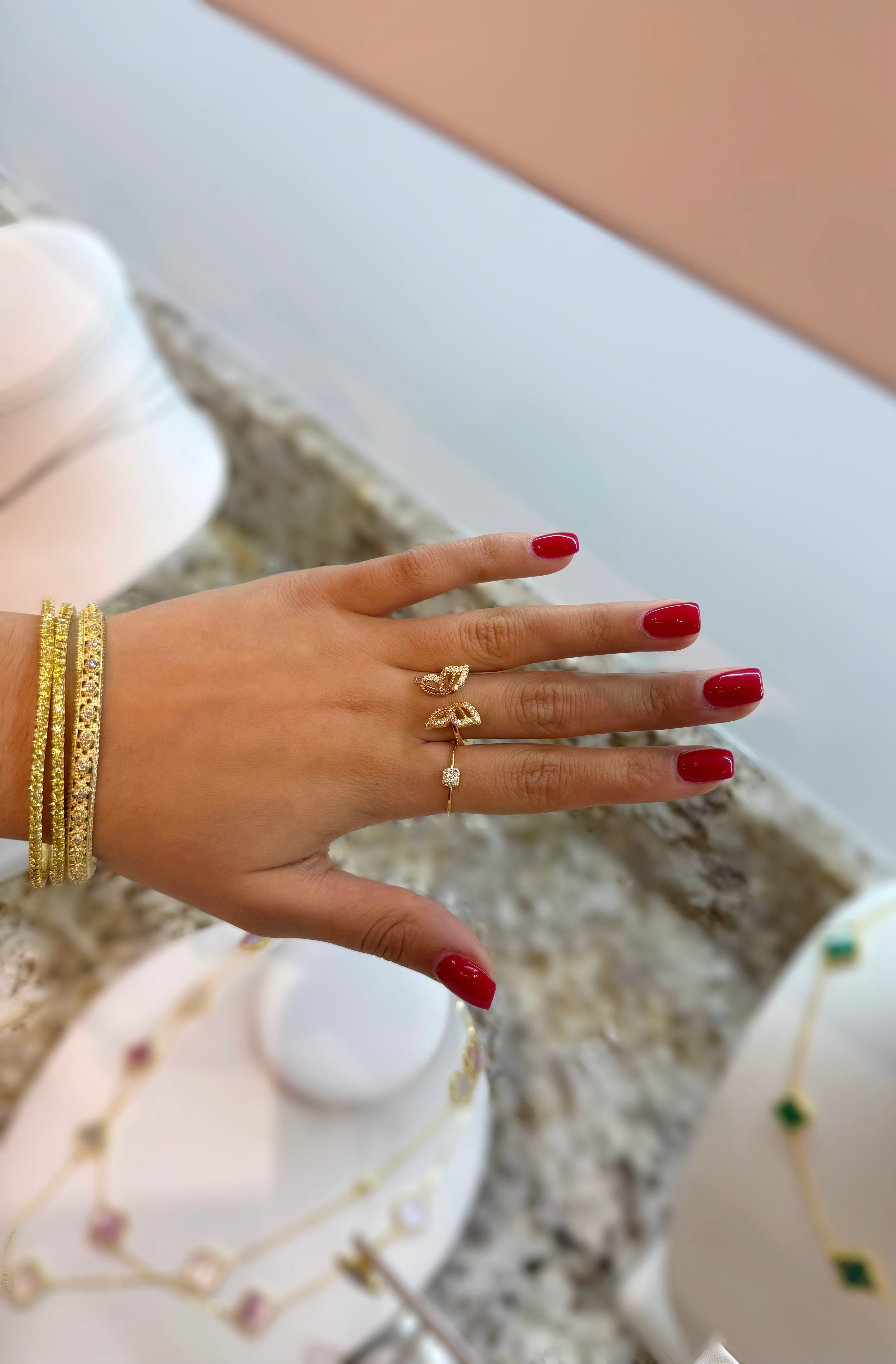 CR sterling silver bangle (Gold)