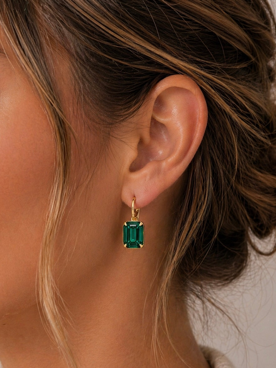 Sorrelli Octavia dangle earrings with intricate gemstone details and silver-tone metal, showcasing elegant jewelry design.