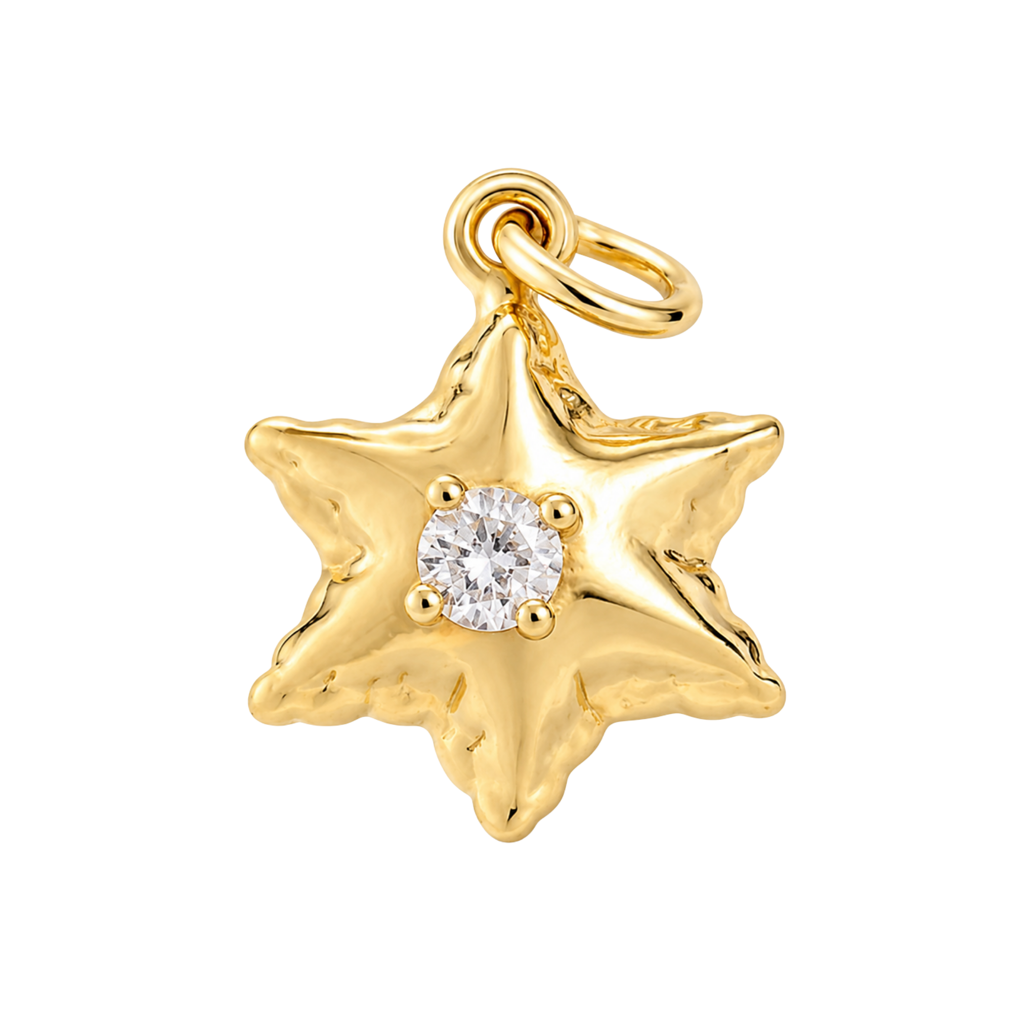 Gold Star & Helium Birthday Balloon Charm