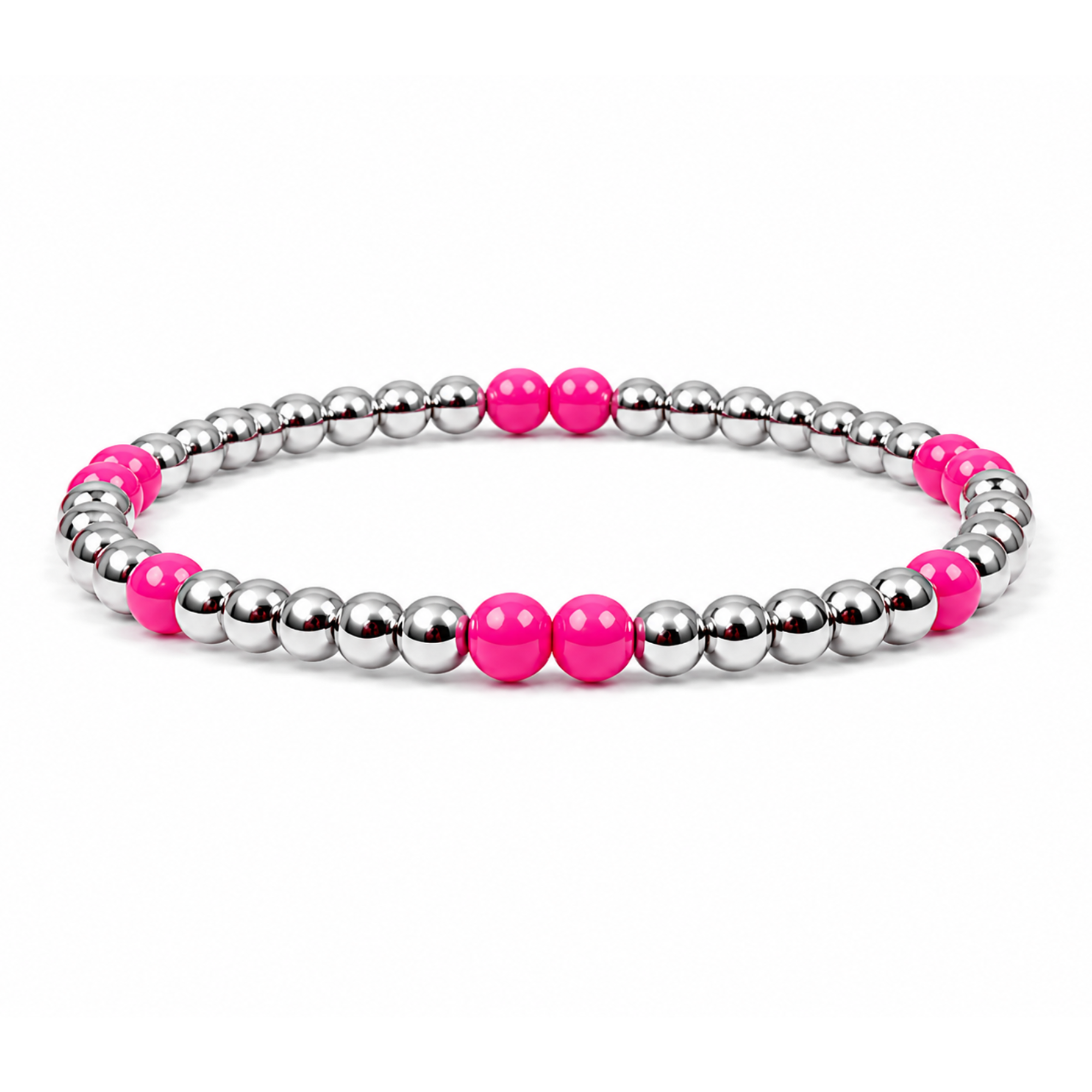 Colorful Beaded 4MM Stretch Bracelet