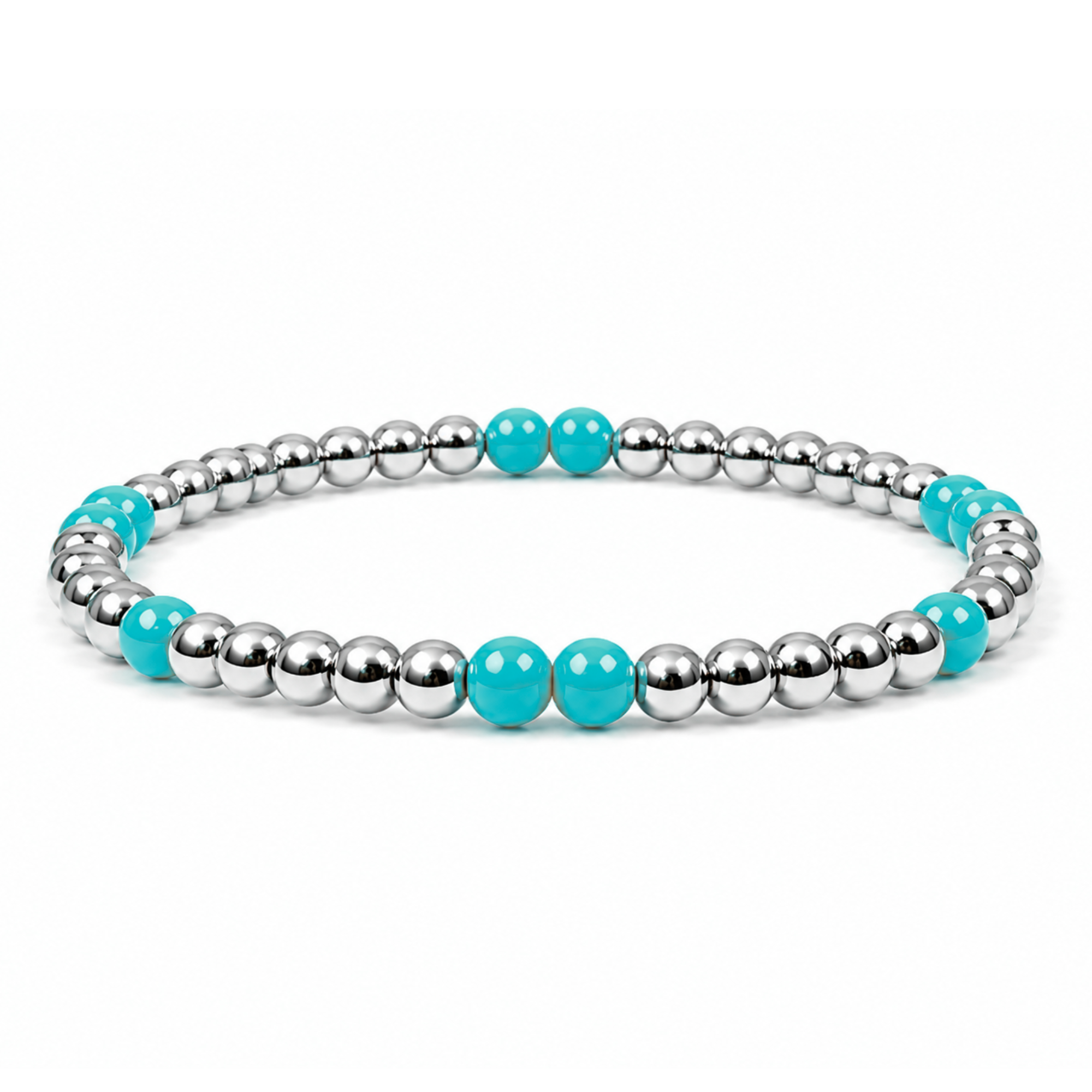 Colorful Beaded 4MM Stretch Bracelet
