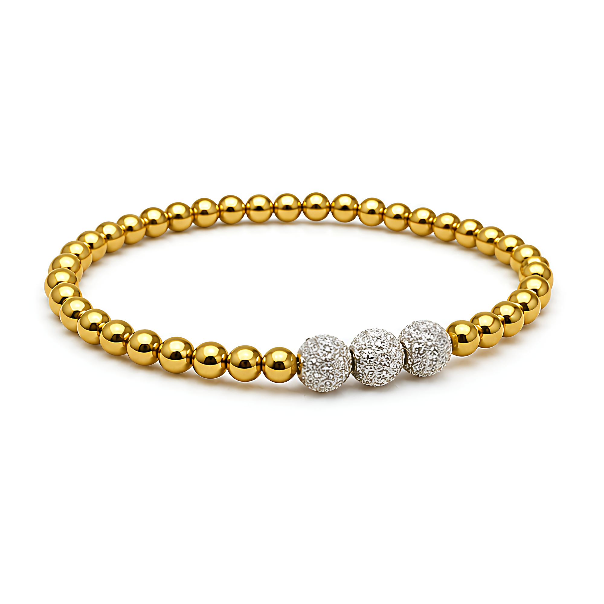Shambla Dual Toned Beaded Bracelet