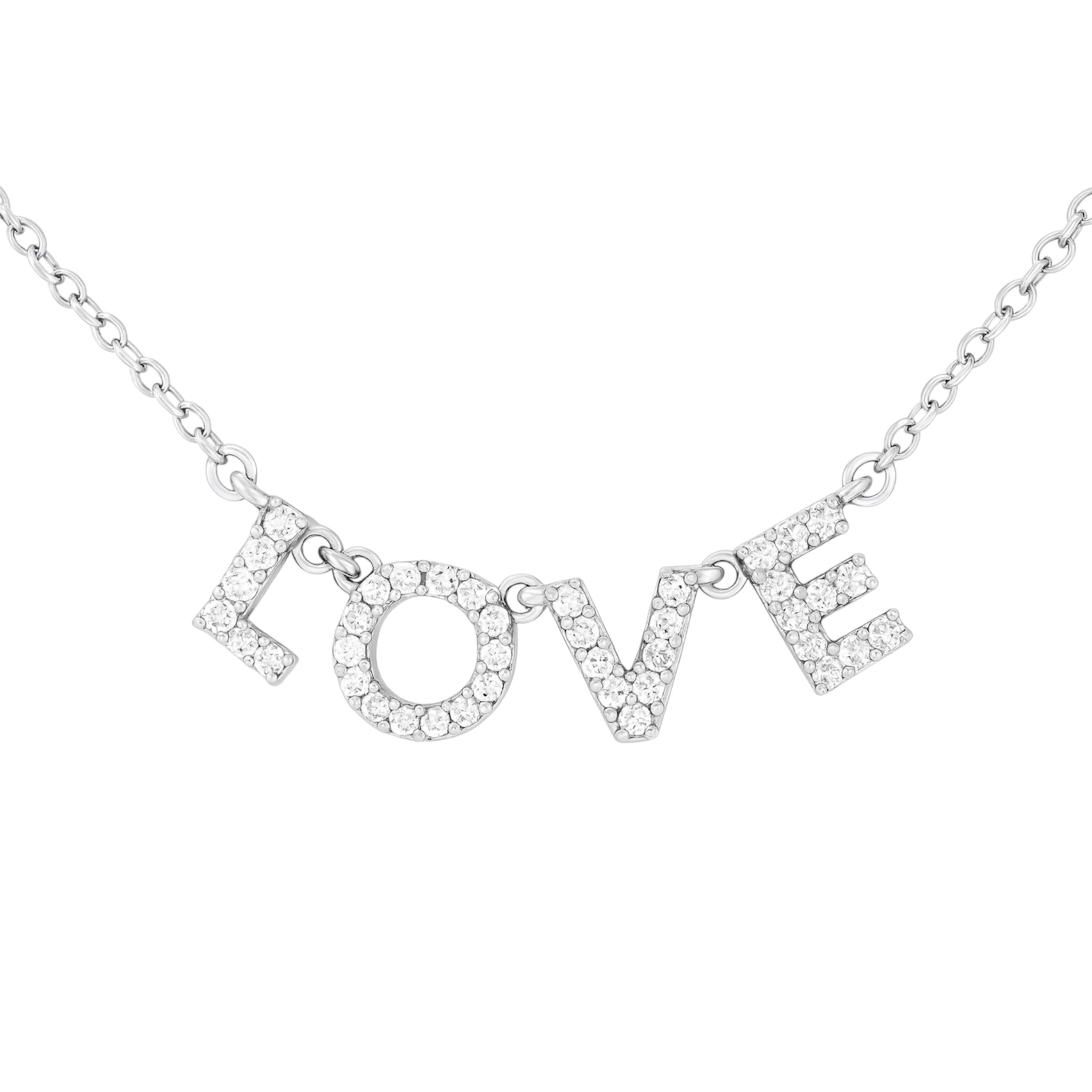 LOVE Lettered Necklace - Sterling Silver 925