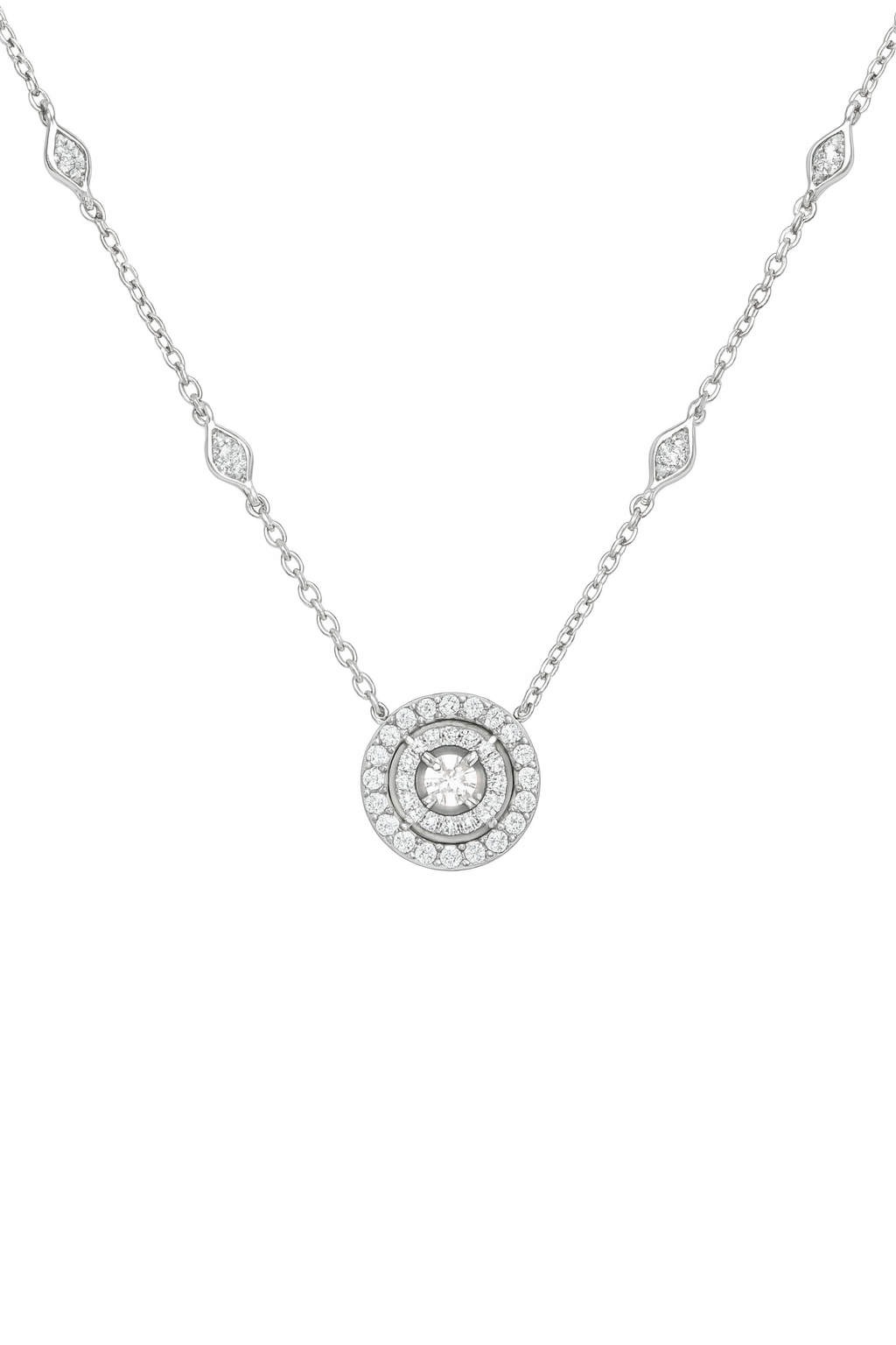 Luna Circle Necklace - Sterling Silver 925