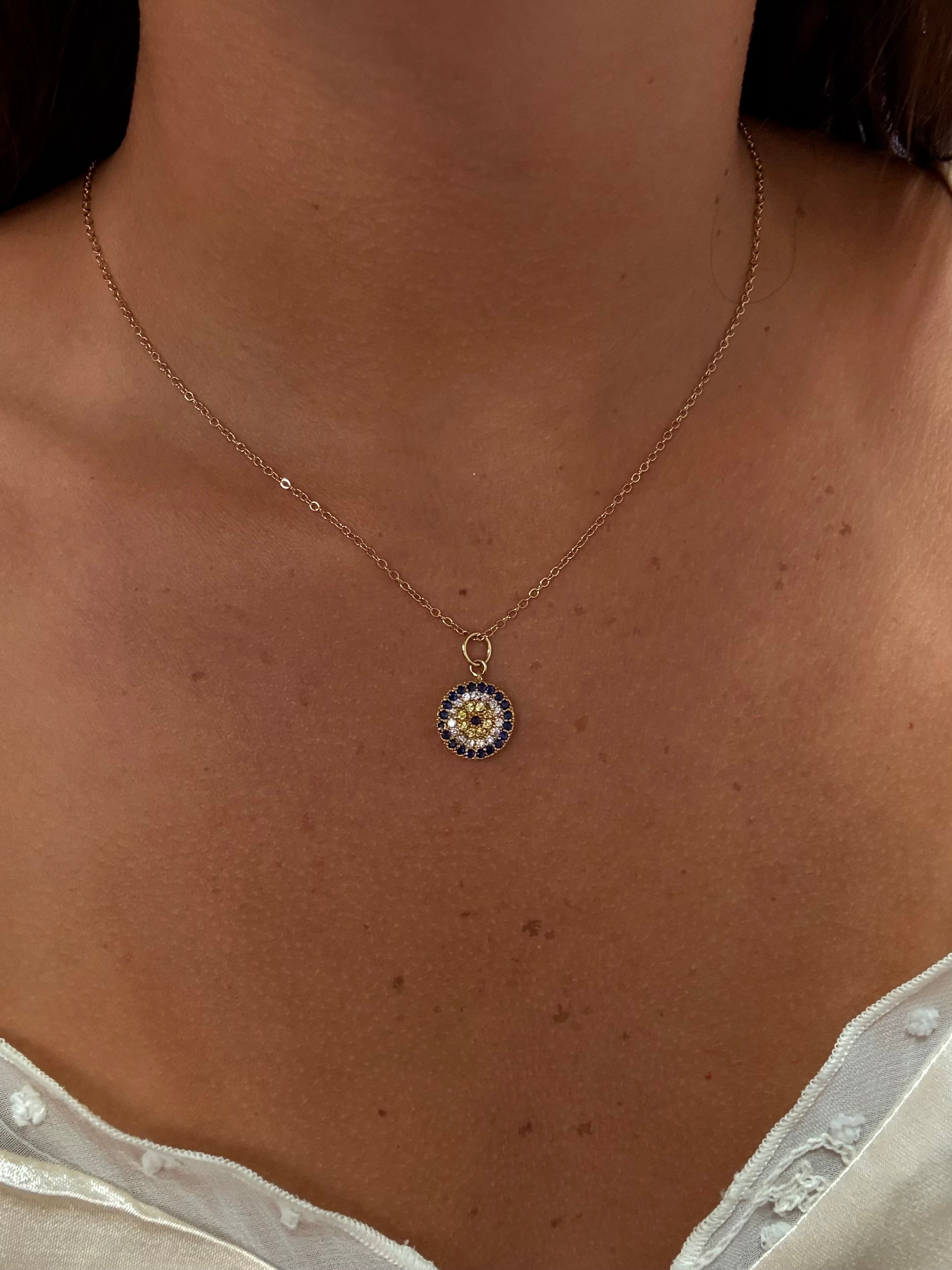 Evil Eye Necklace - Sterling Silver 925