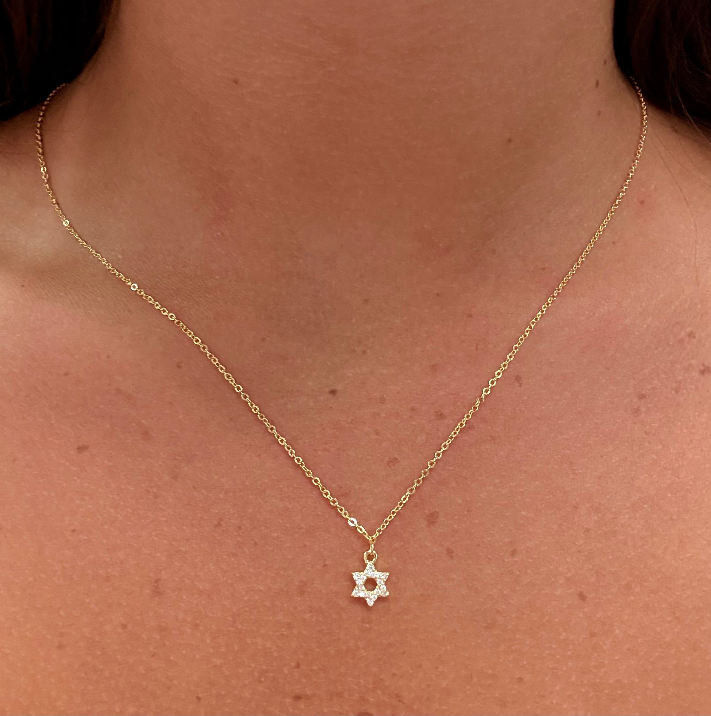 Dainty Jewish Star Necklace by