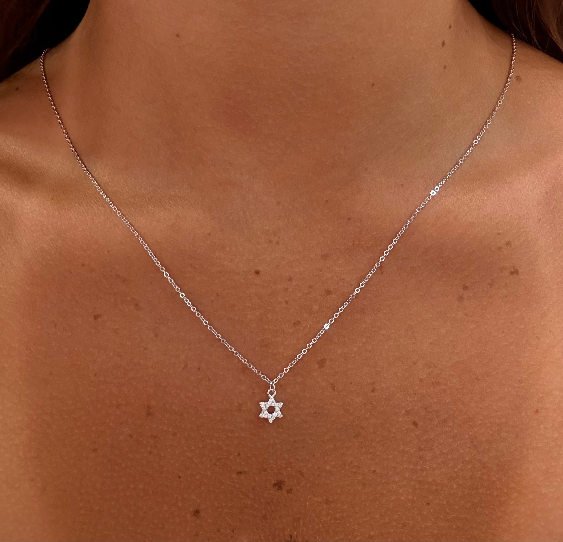 Dainty Jewish Star Necklace by