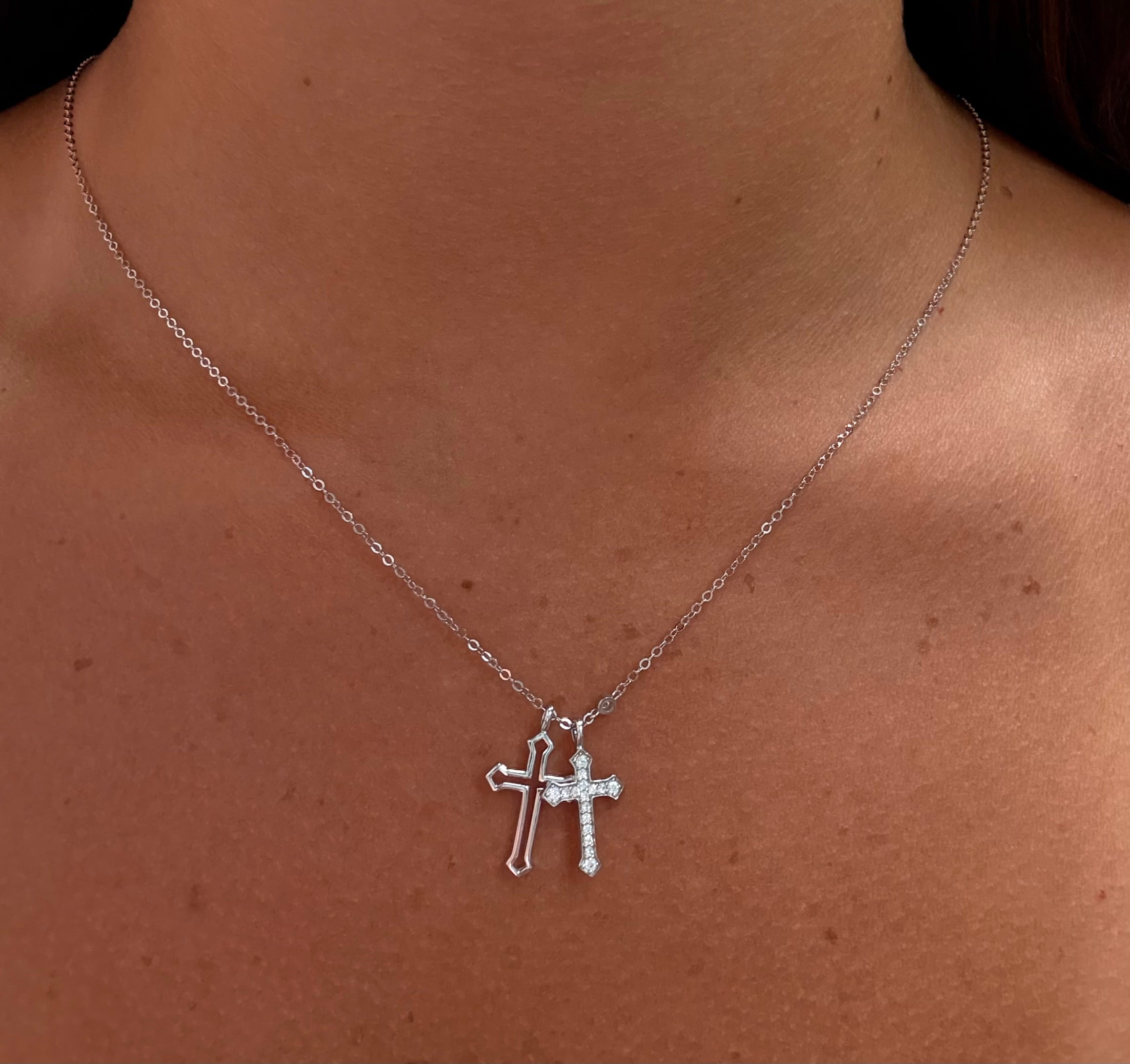 Double Cross Necklace