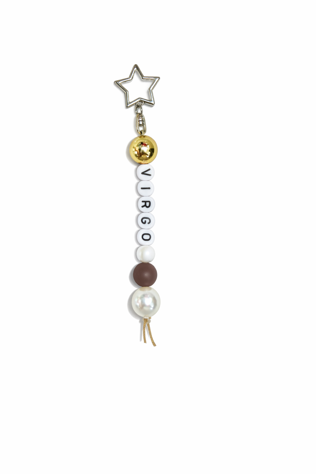 Jules by the Sea Zodiac keychain with a celestial design, featuring zodiac symbols on a metallic key chain.