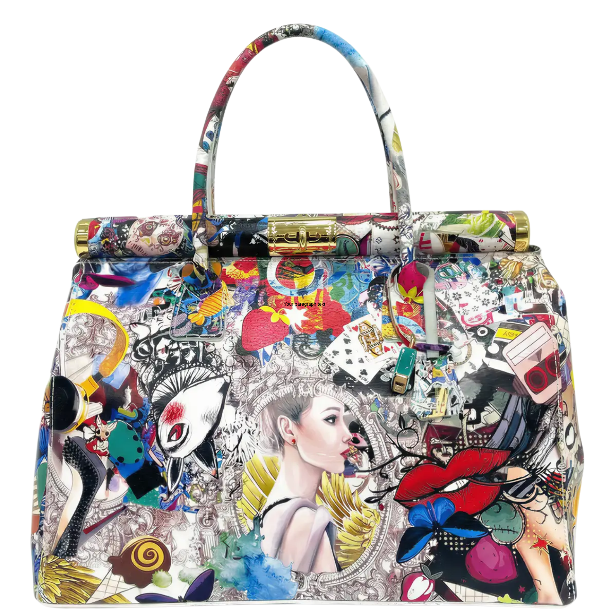 Genuine Italian leather shoulder bag with decorative designs and adjustable strap, crafted by Private Label.