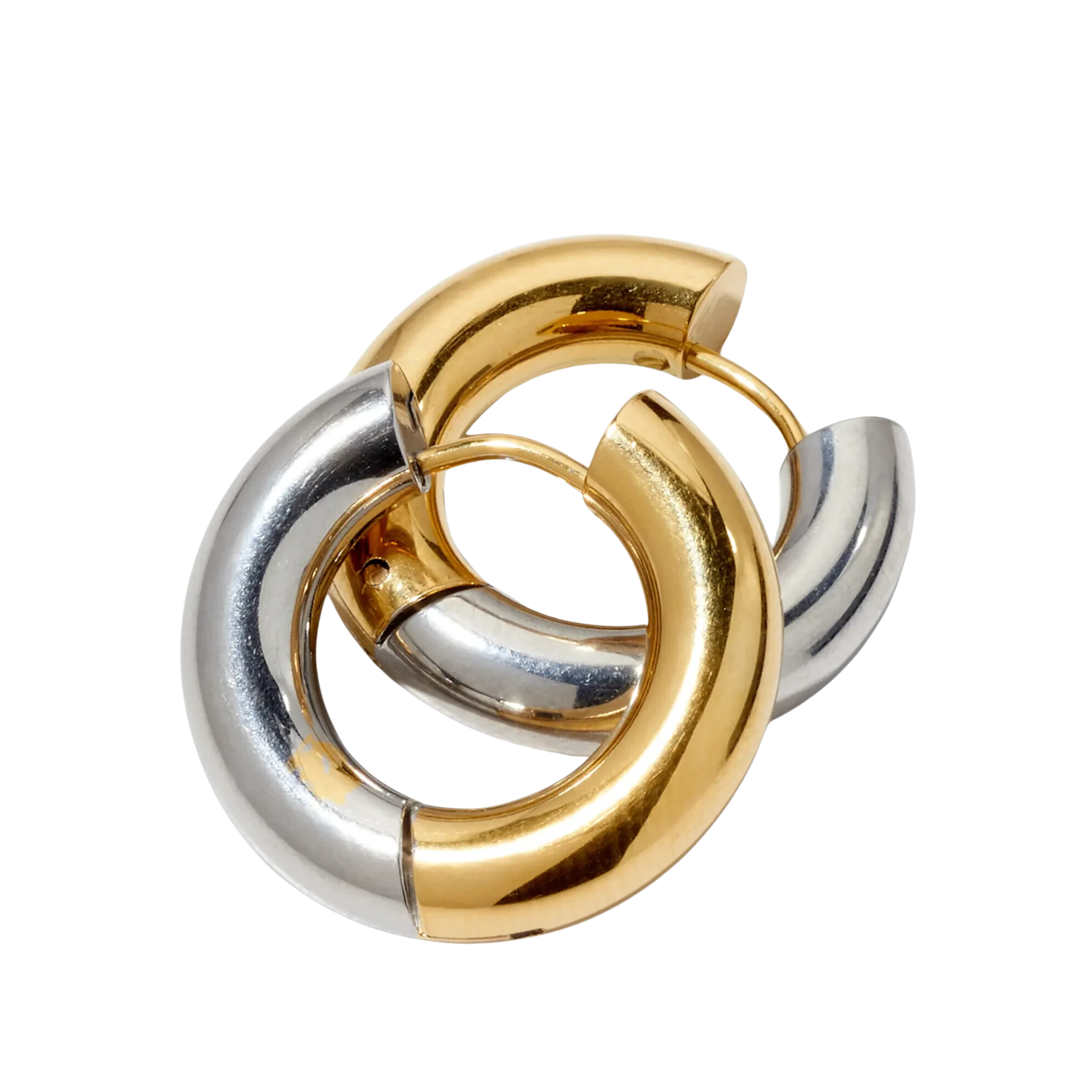 Undecided- Two Tone Earring- Hinge French Cleat Closure - Let's Bag It