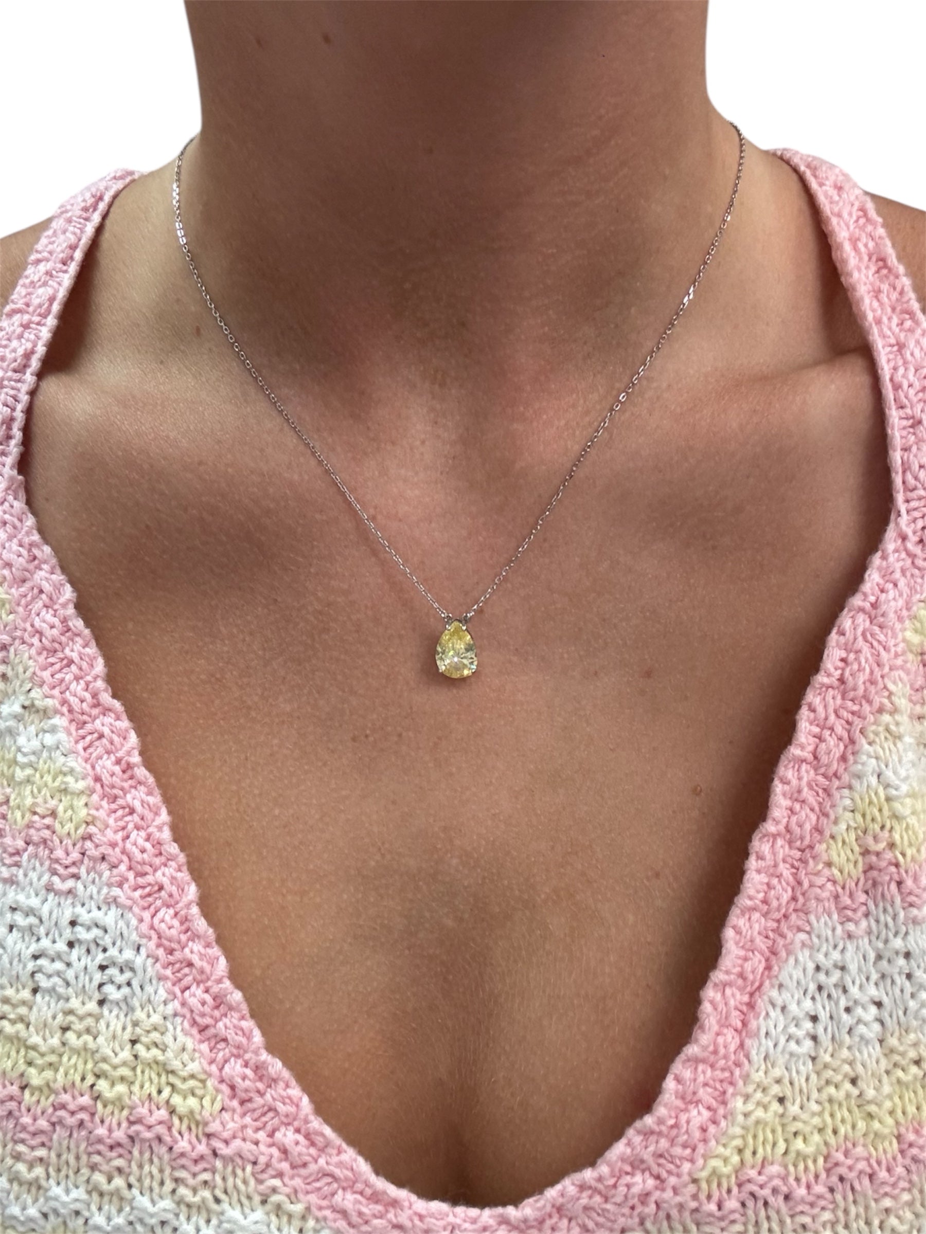 Sterling Silver Tear Drop Necklace