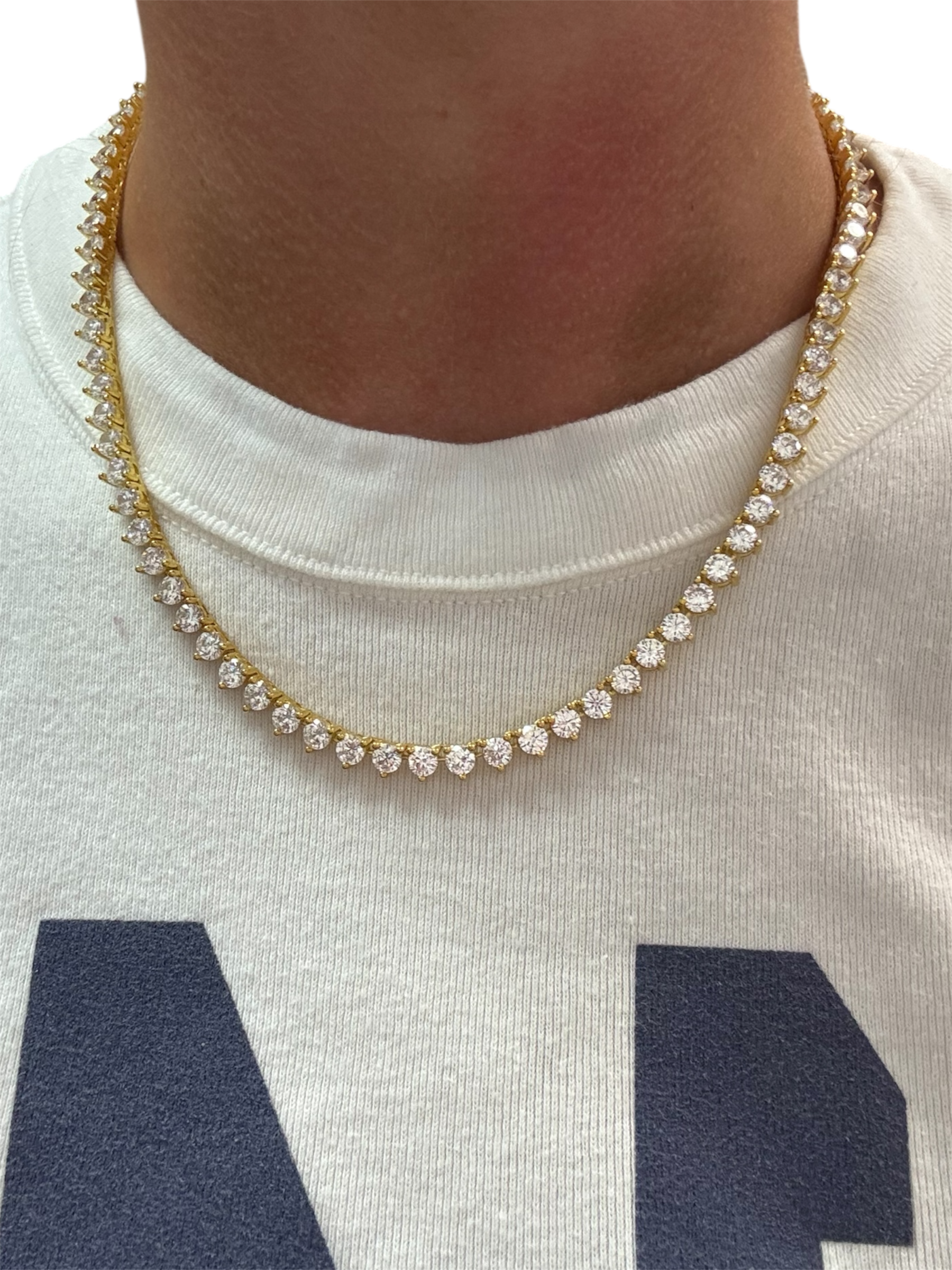 4mm tennis necklace - Sterling Silver 925