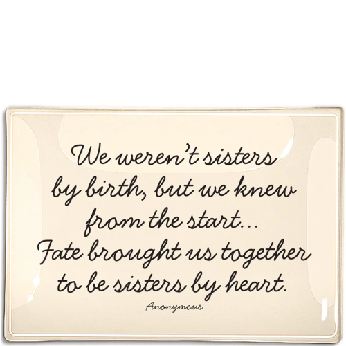 We Weren't Sister By Birth Decoupage Glass Tray