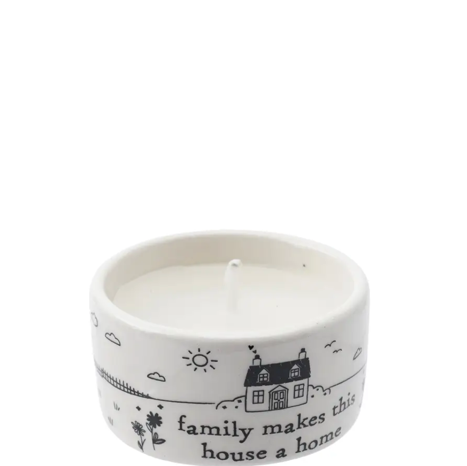 Send with Love 'family Makes This...' Ceramic Tealight - Let's Bag It