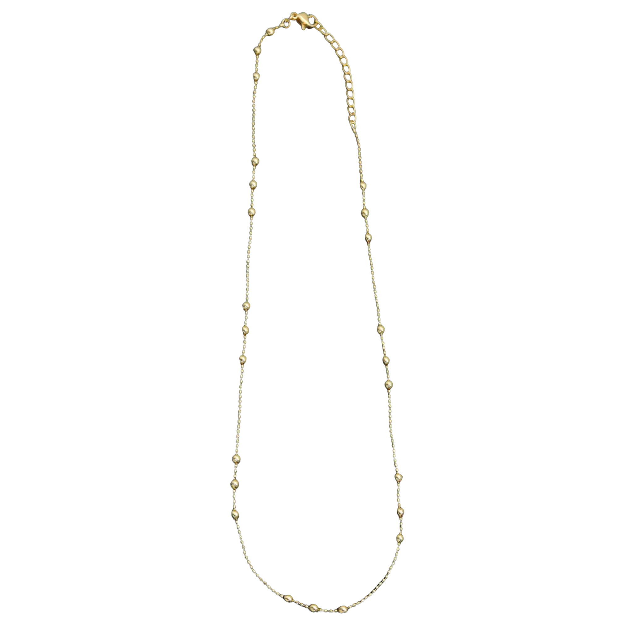 Dainty Gold Ball Chain Adjustable Necklace