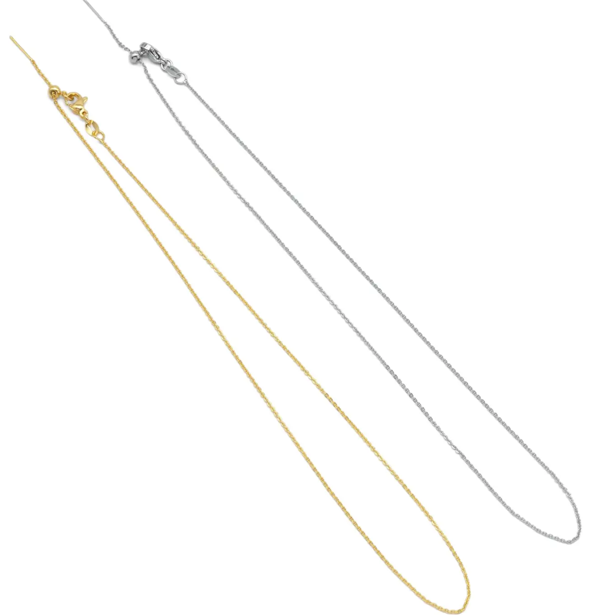 Gold Silver Dainty Link Chain Adjustable