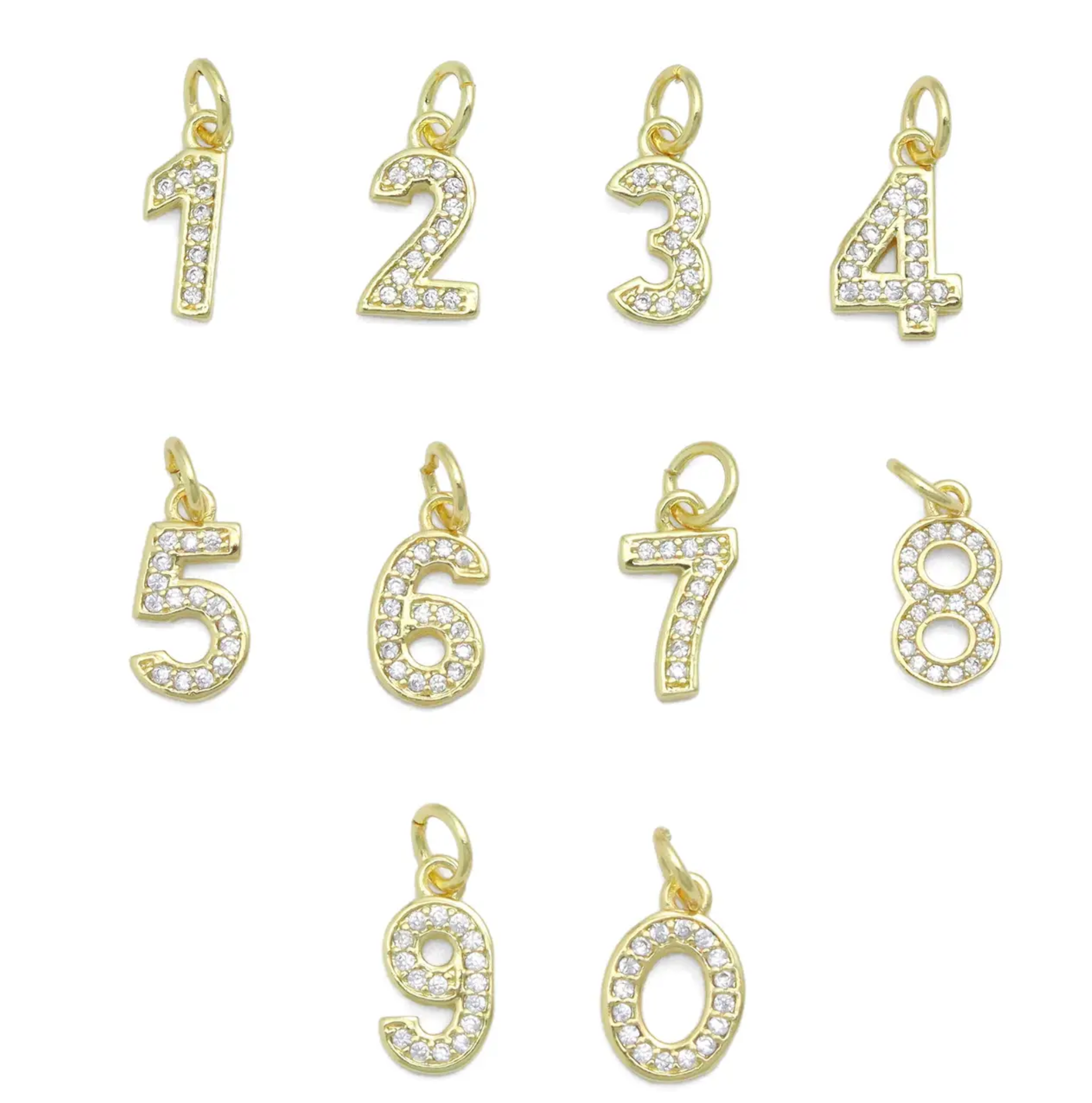 Number Charm Pendant