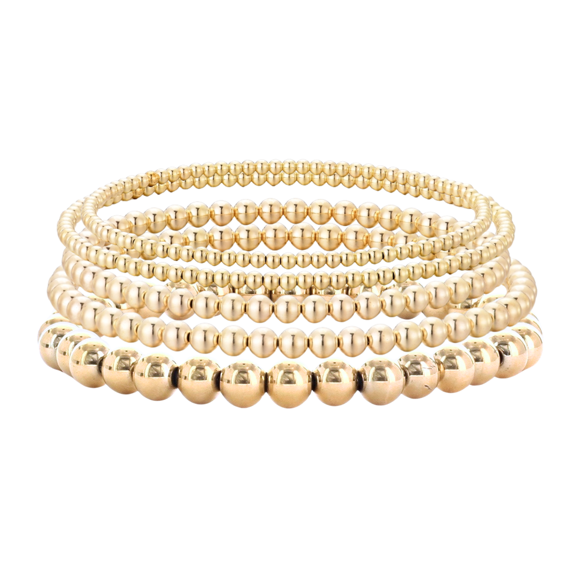 Beaded Stretch Metal Bracelets Set Of 5