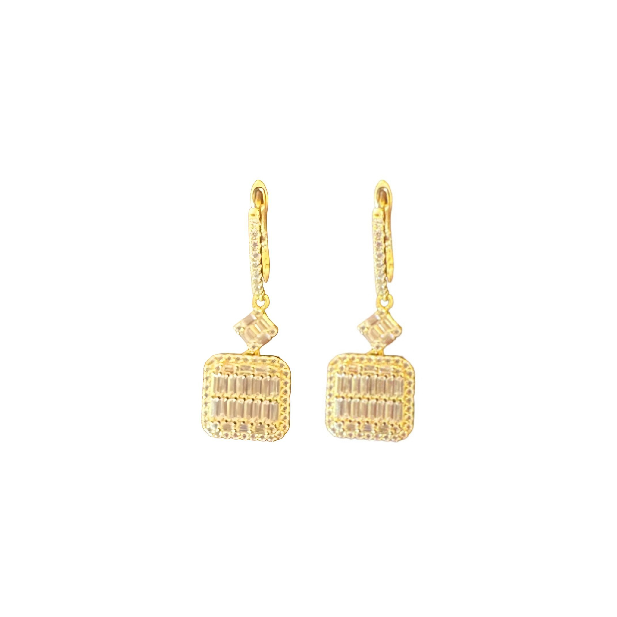 Square droplet earrings - Let's Bag It