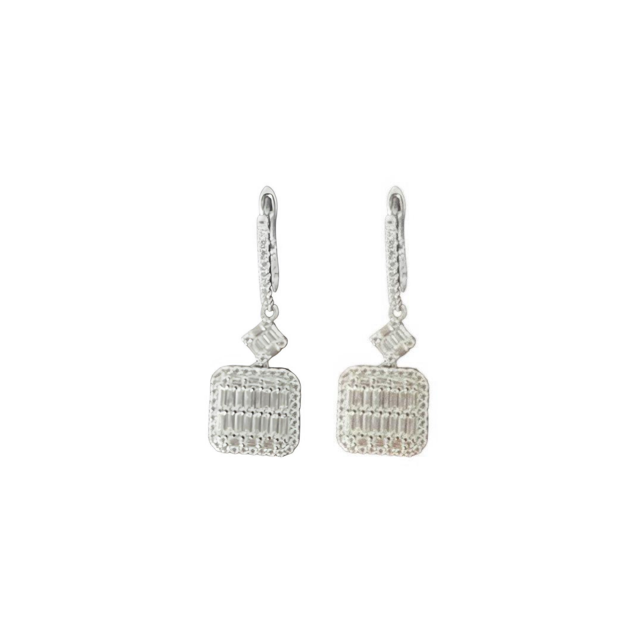 Square droplet earrings - Let's Bag It