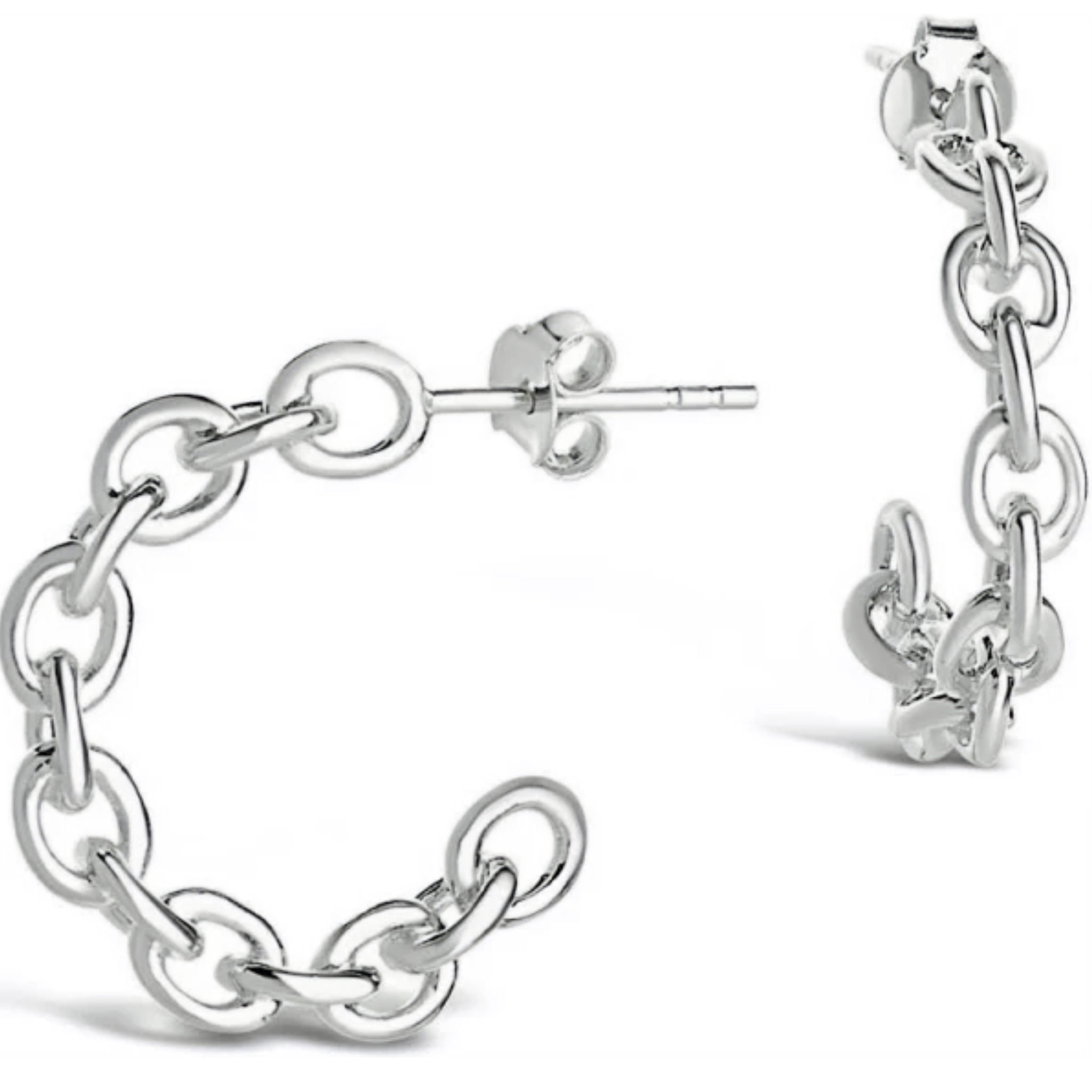 Silver chain huggie - Let's Bag It