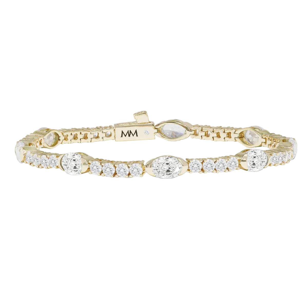 Melinda Maria Maven Tennis Bracelet featuring sparkling stones set in a delicate design, perfect for elegant occasions.