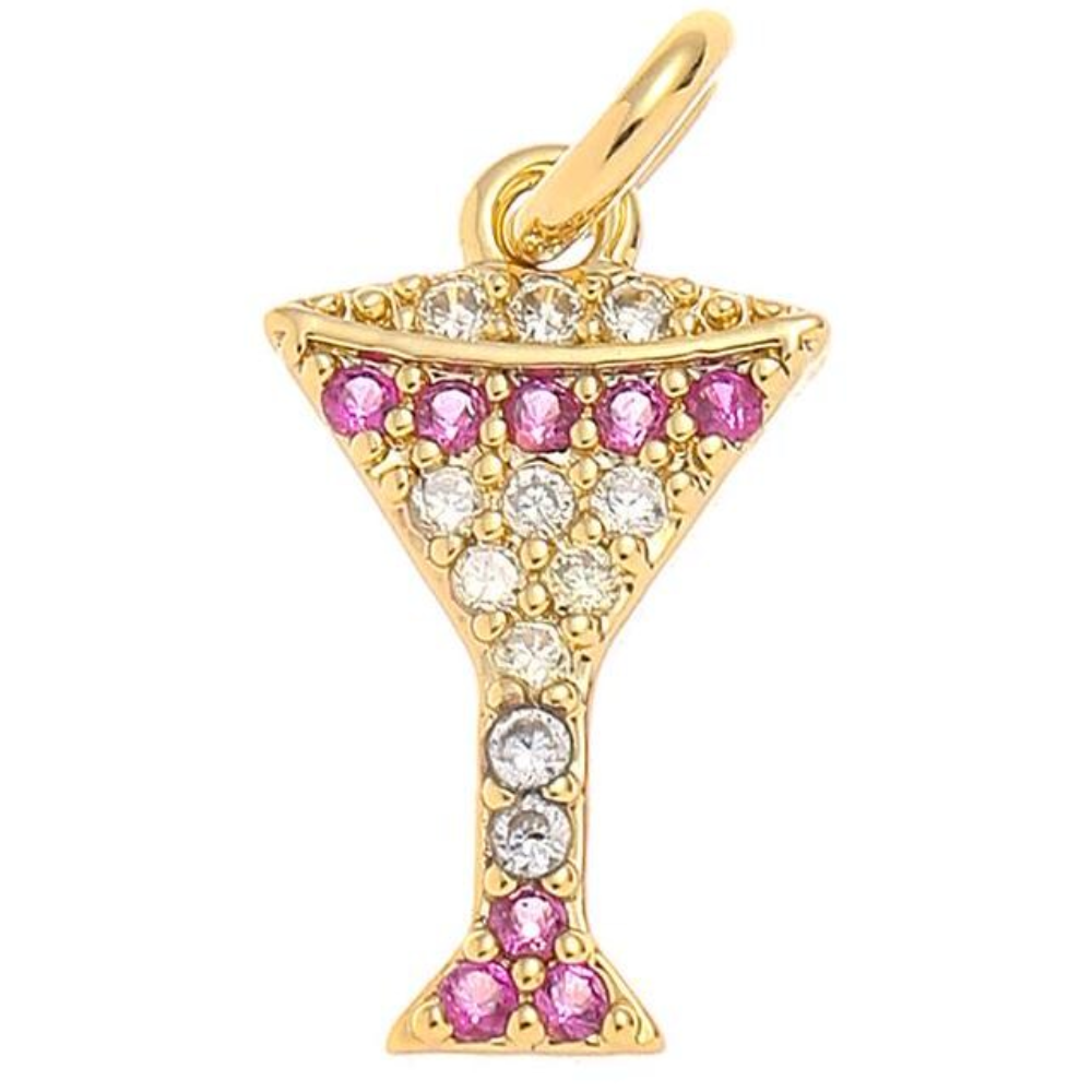 Party Drink Cocktail Glass Charm