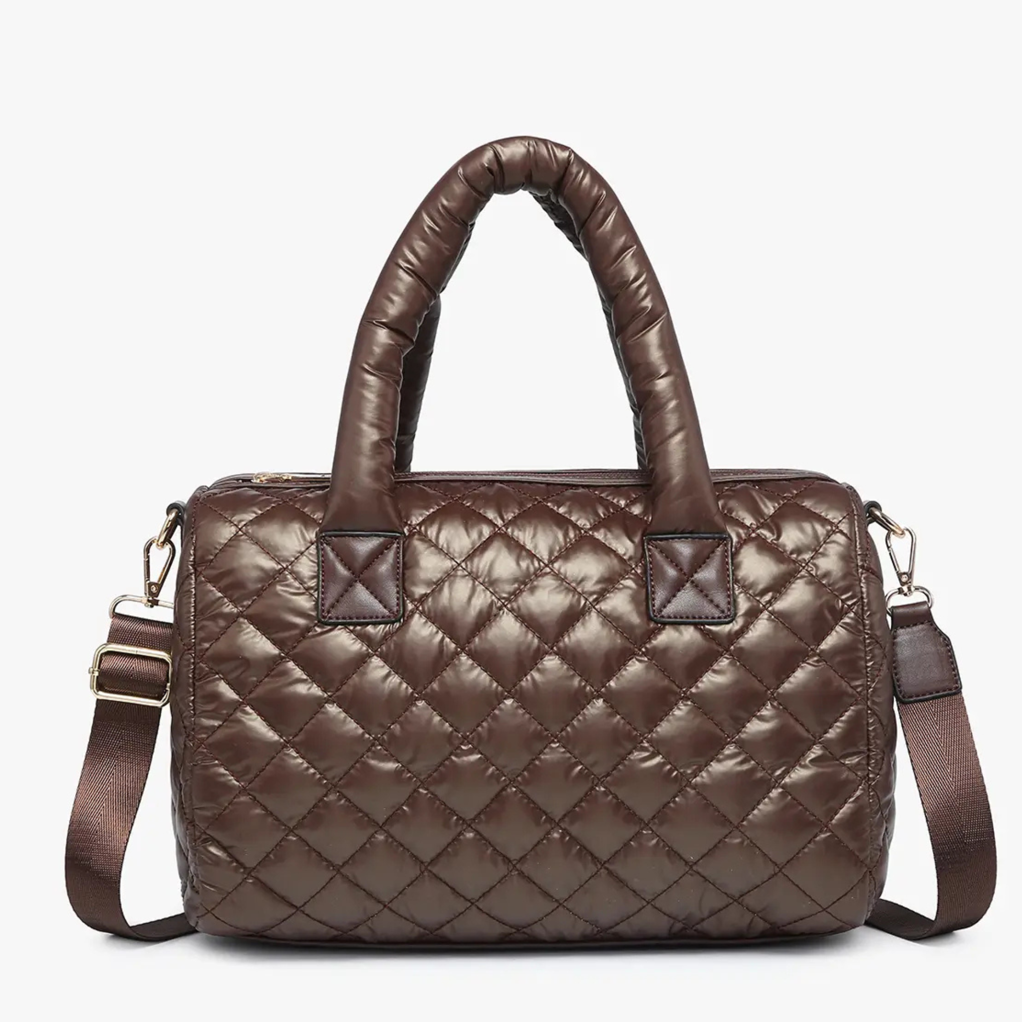Trista Quilted Nylon Satchel/Tote