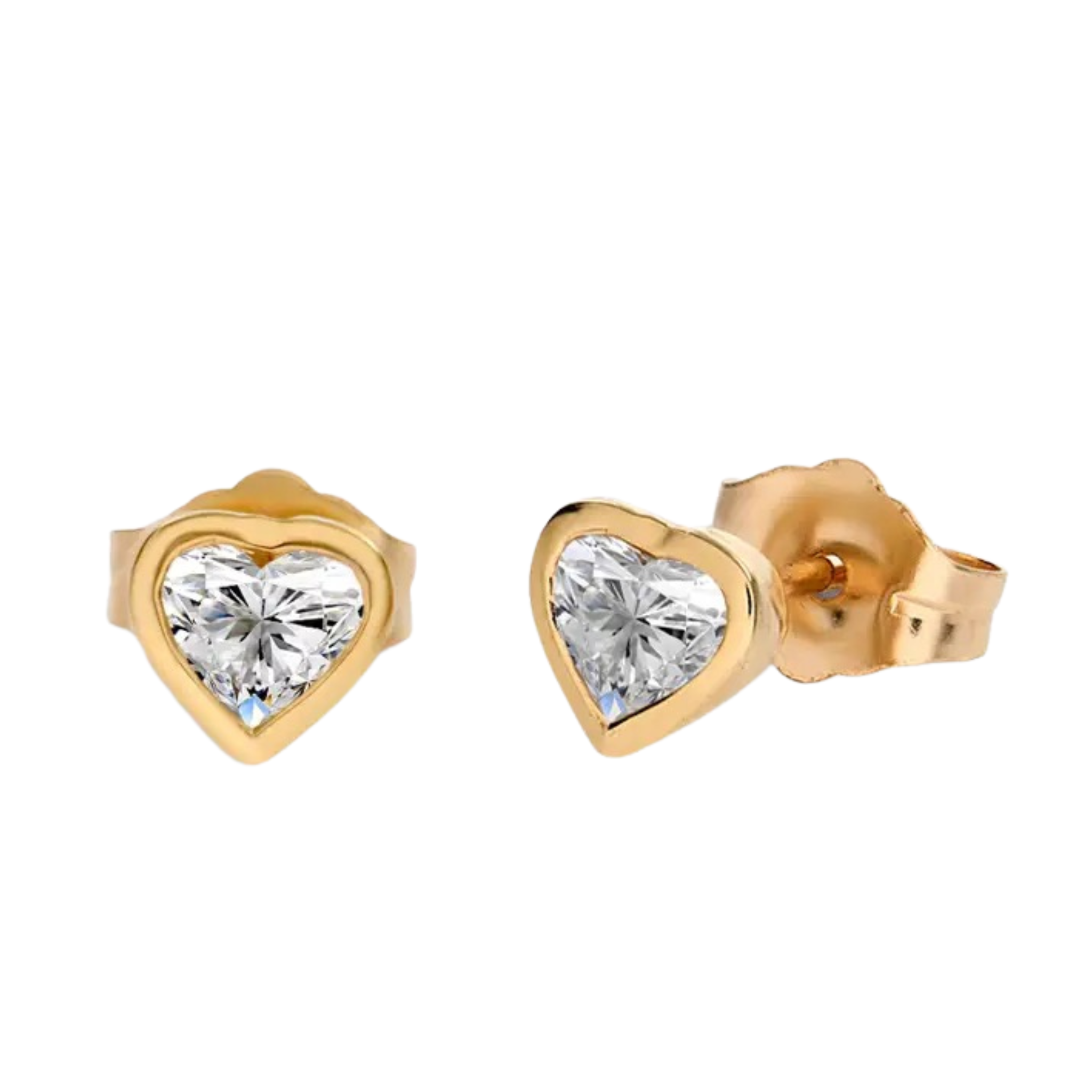 Mini Clear Heart CZ Stud - Let's Bag It
