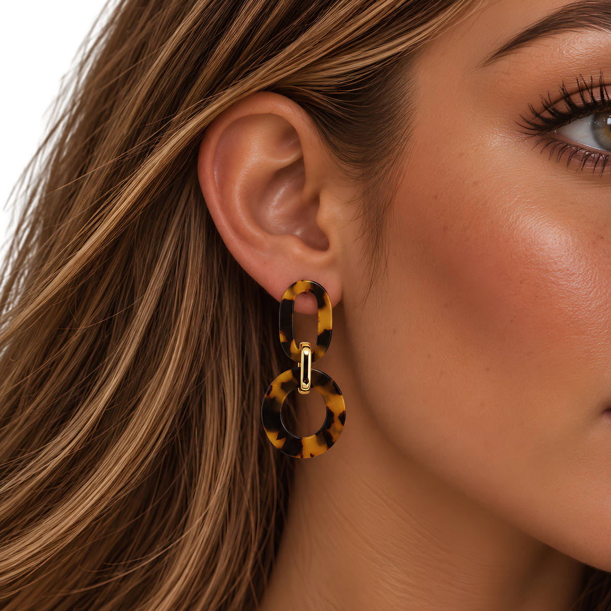 Tortoise shell earrings