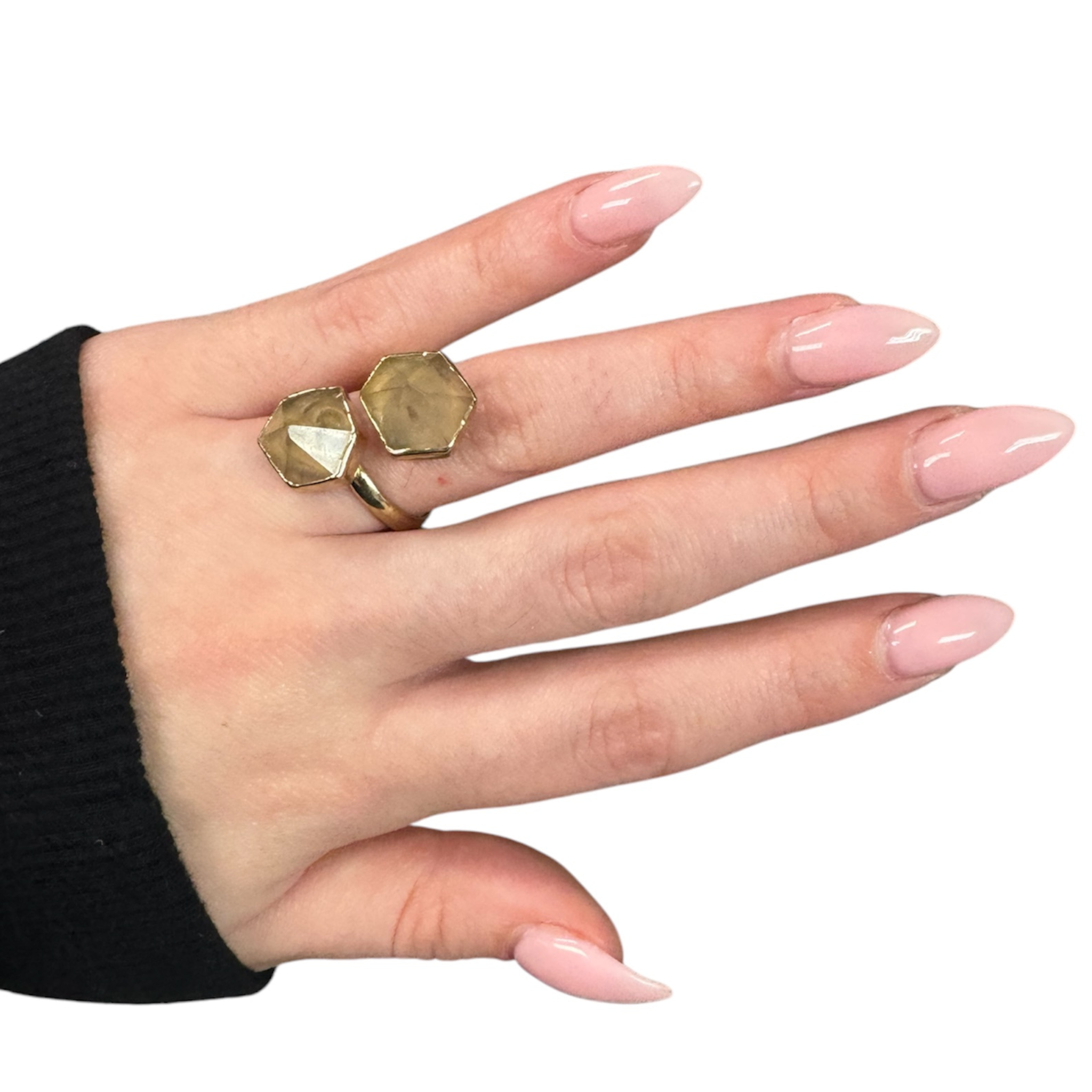 Double crystal face ring - Let's Bag It