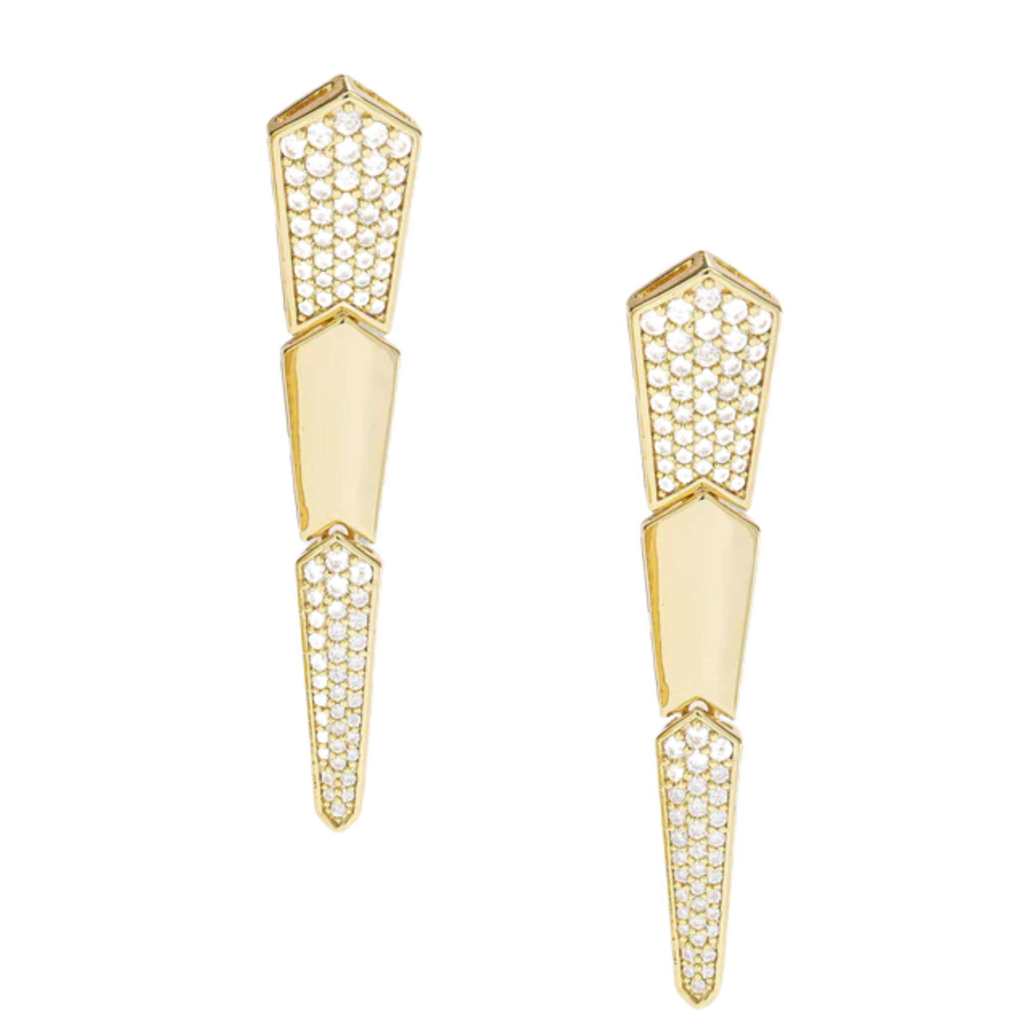 Pavé XL Serpent Drop Earrings