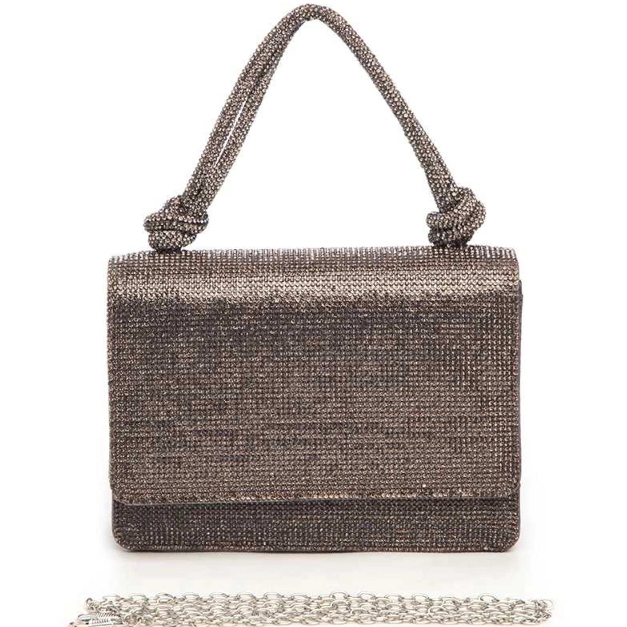 Rhinestone Top Handle Small Bridal Party Clutch