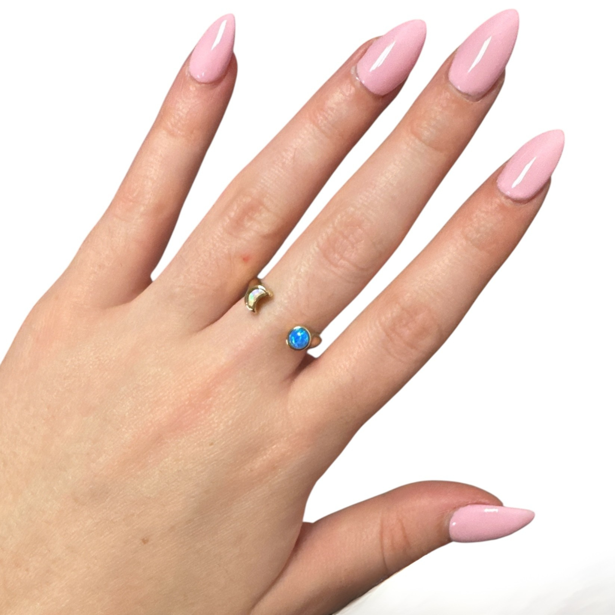 Moon opal ring